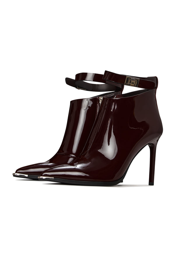 Midnight Charm Stiletto Boots - Bordeaux