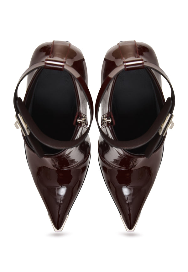 Midnight Charm Stiletto Boots - Bordeaux