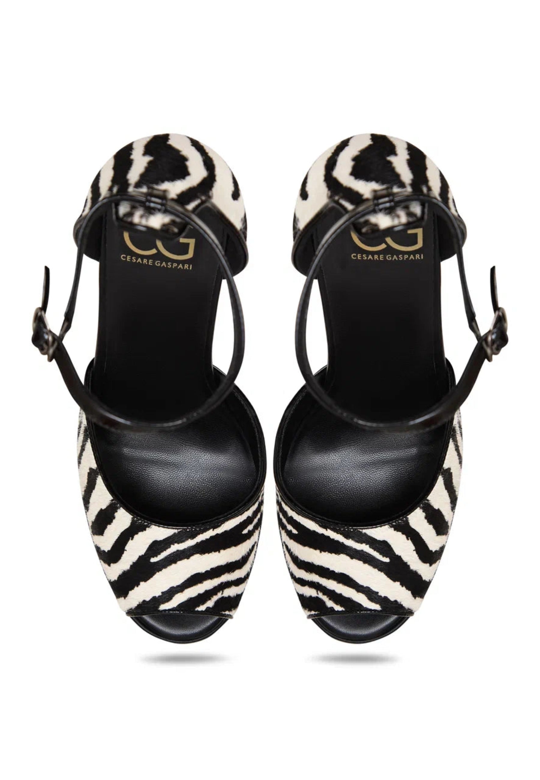 Charm Block Heel Pumps - Zebra