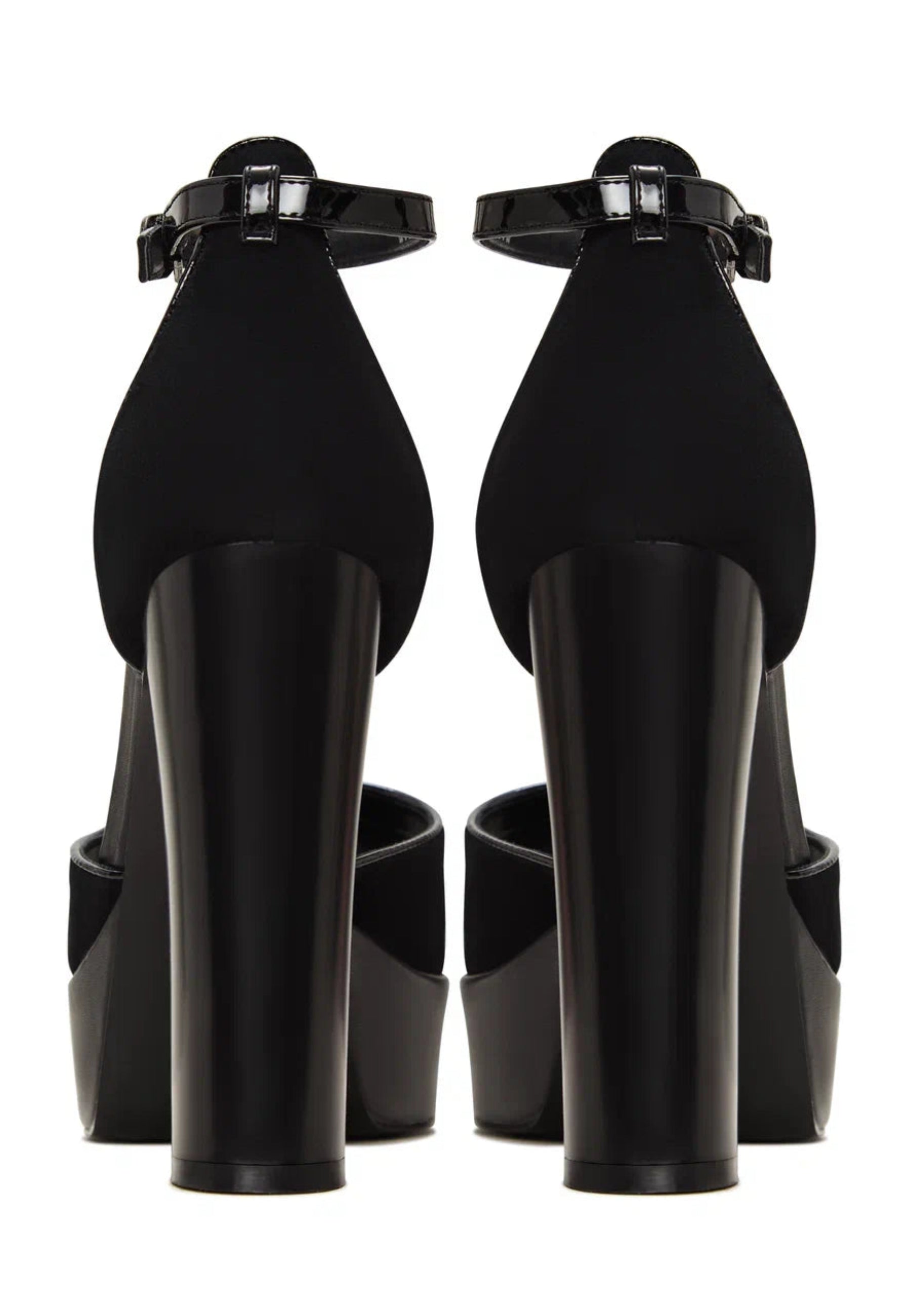 Charm Block Heel Pumps - Black