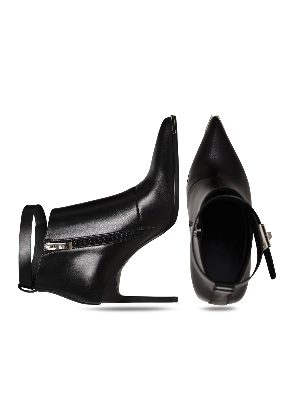 Midnight Charm Stiletto Boots - Black