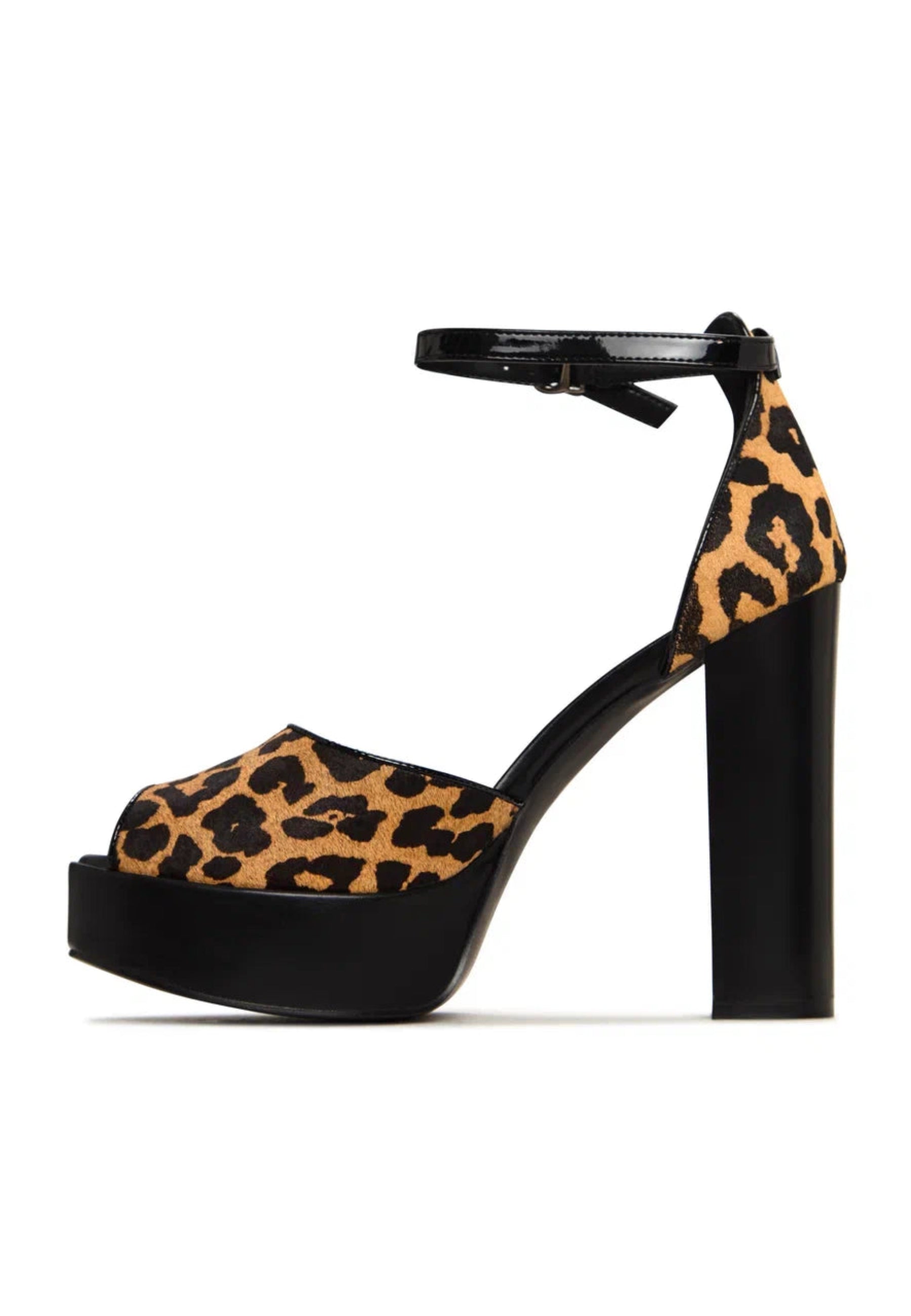 Charm Block Heel Pumps - Leopard