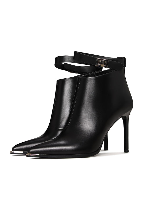 Midnight Charm Stiletto Boots - Black