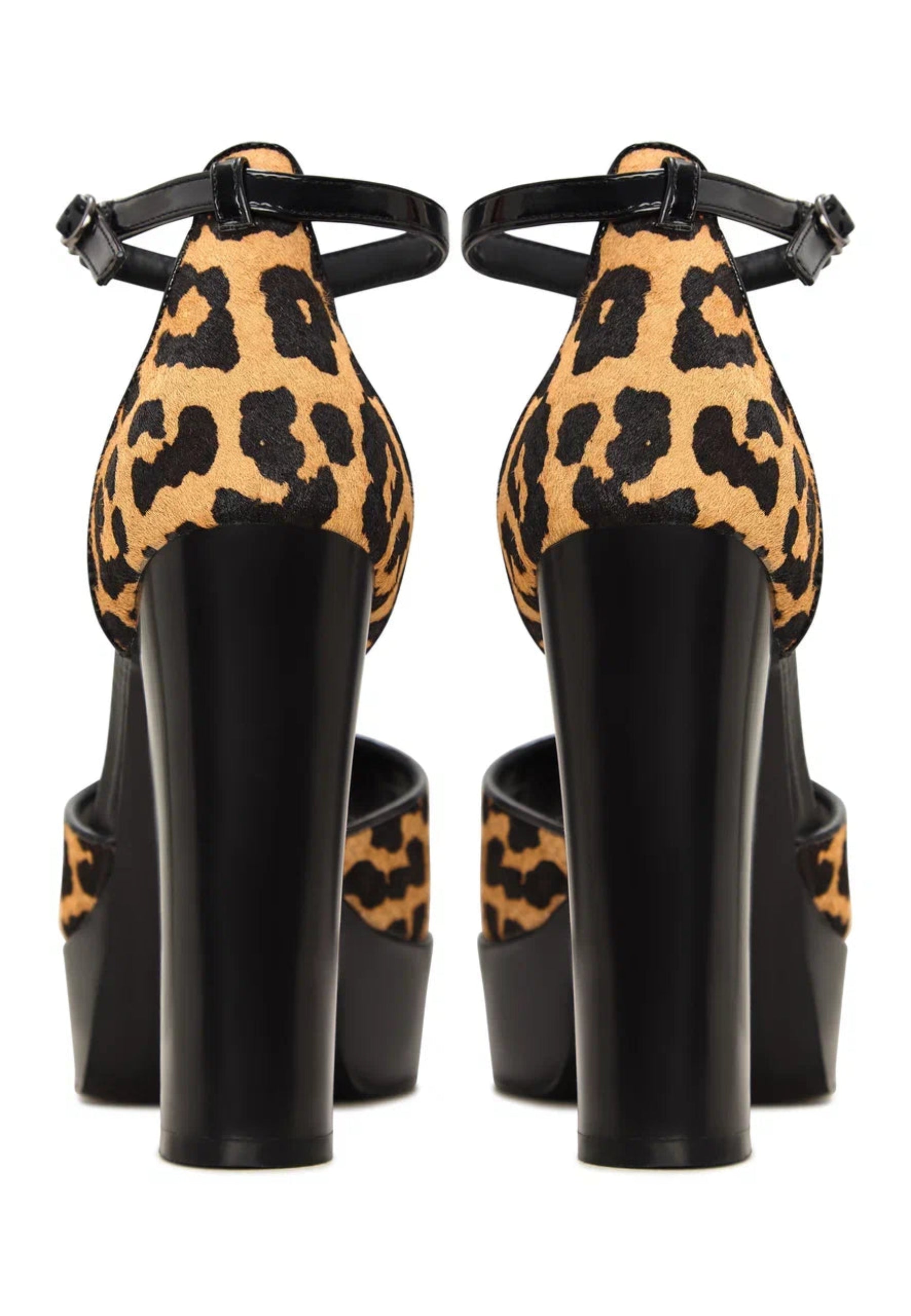 Charm Block Heel Pumps - Leopard