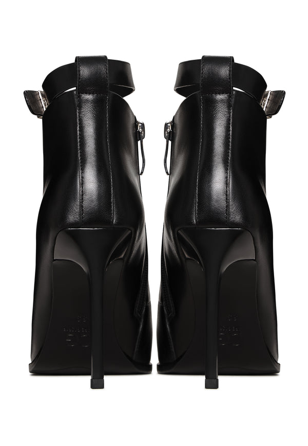 Midnight Charm Stiletto Boots - Black