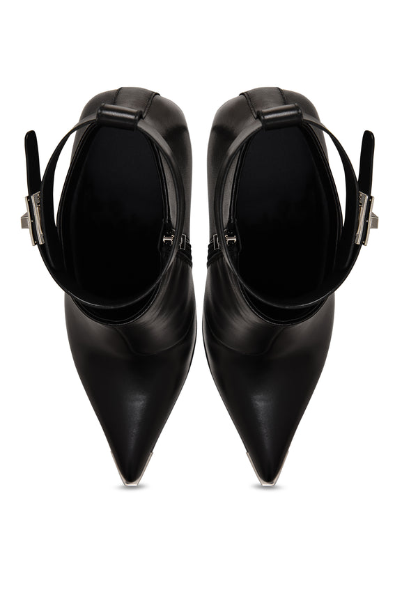 Midnight Charm Stiletto Boots - Black