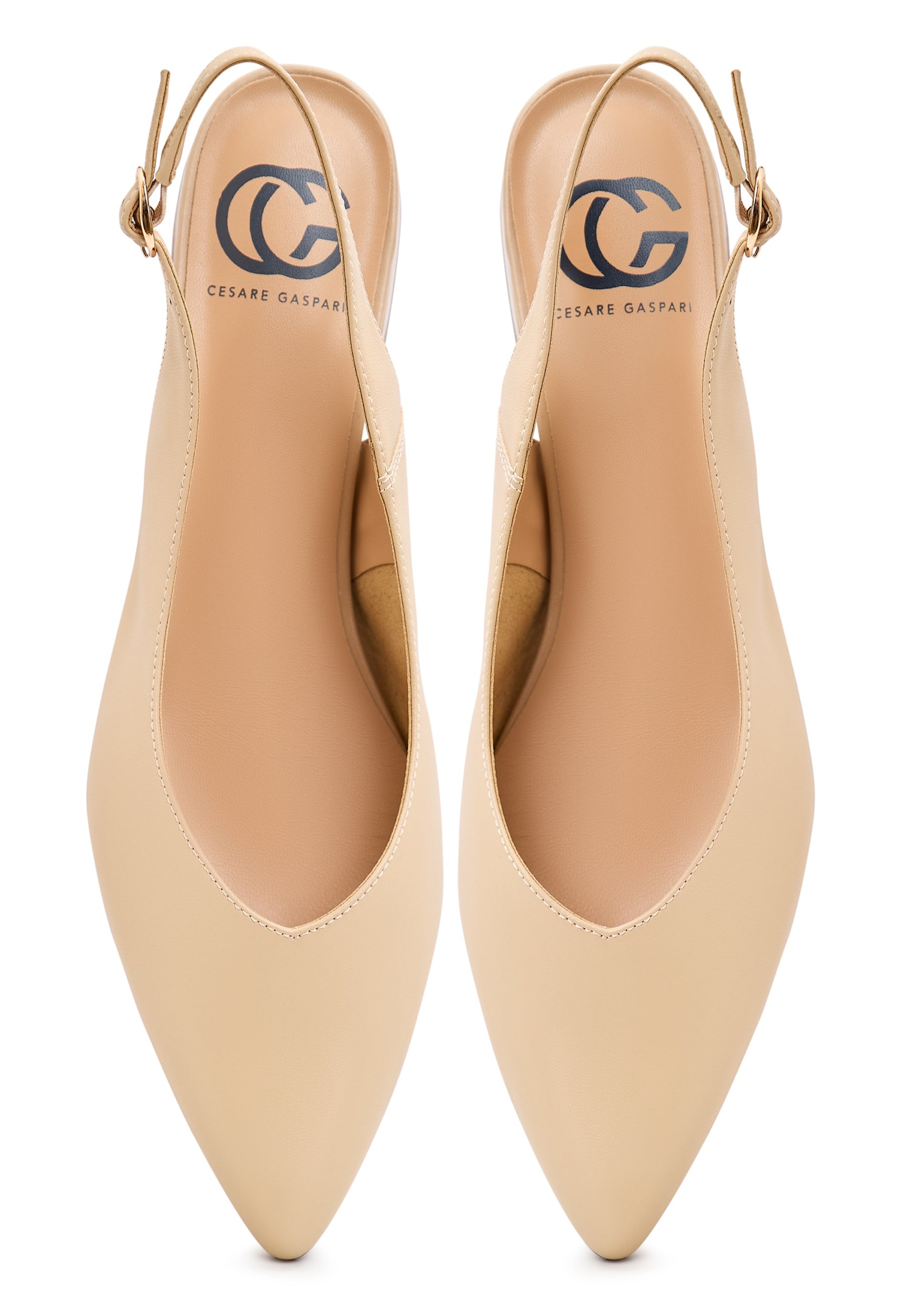 Slingback Ballerinas - Beige