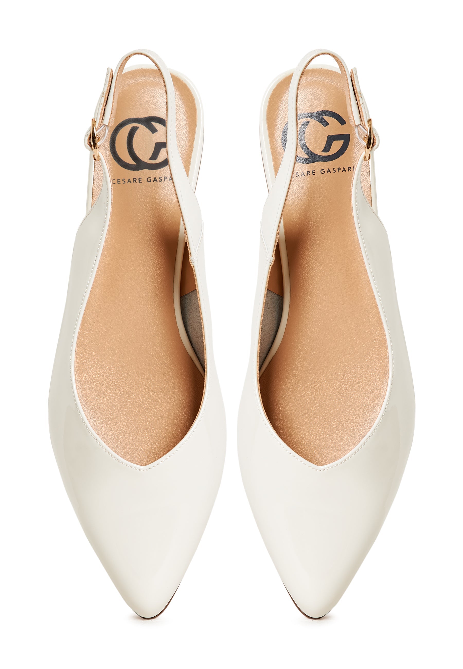 Slingback Ballerinas - White