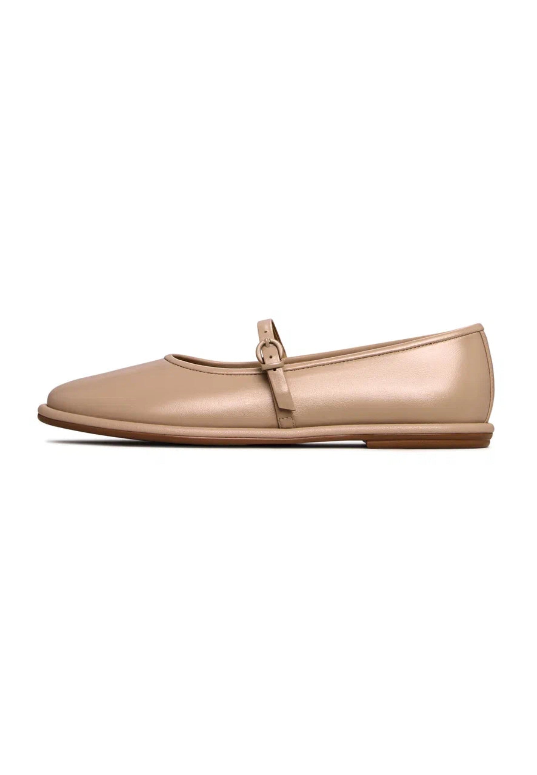 Timeless Elegance Mary Jane Flats - Beige