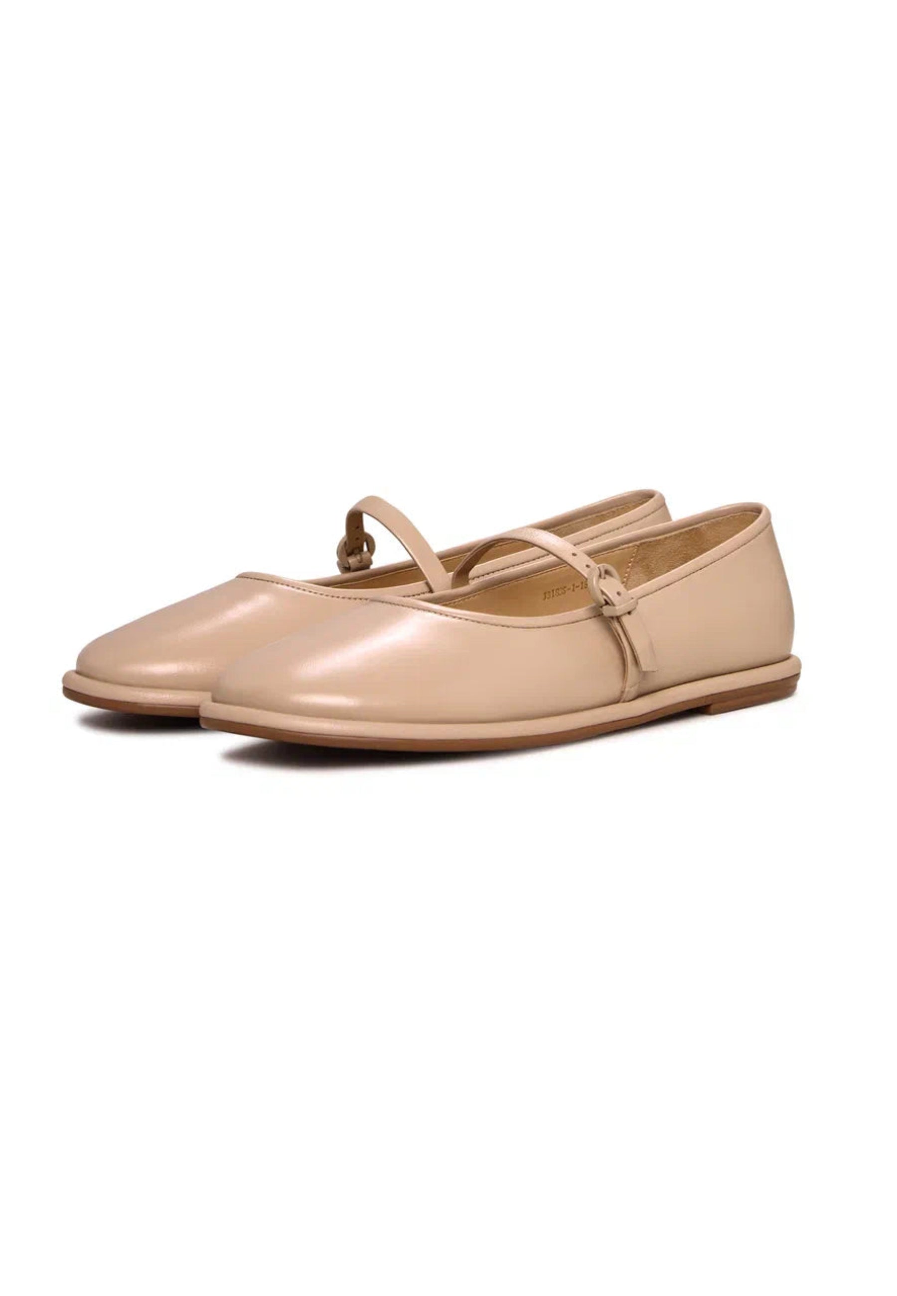 Timeless Elegance Mary Jane Flats - Beige