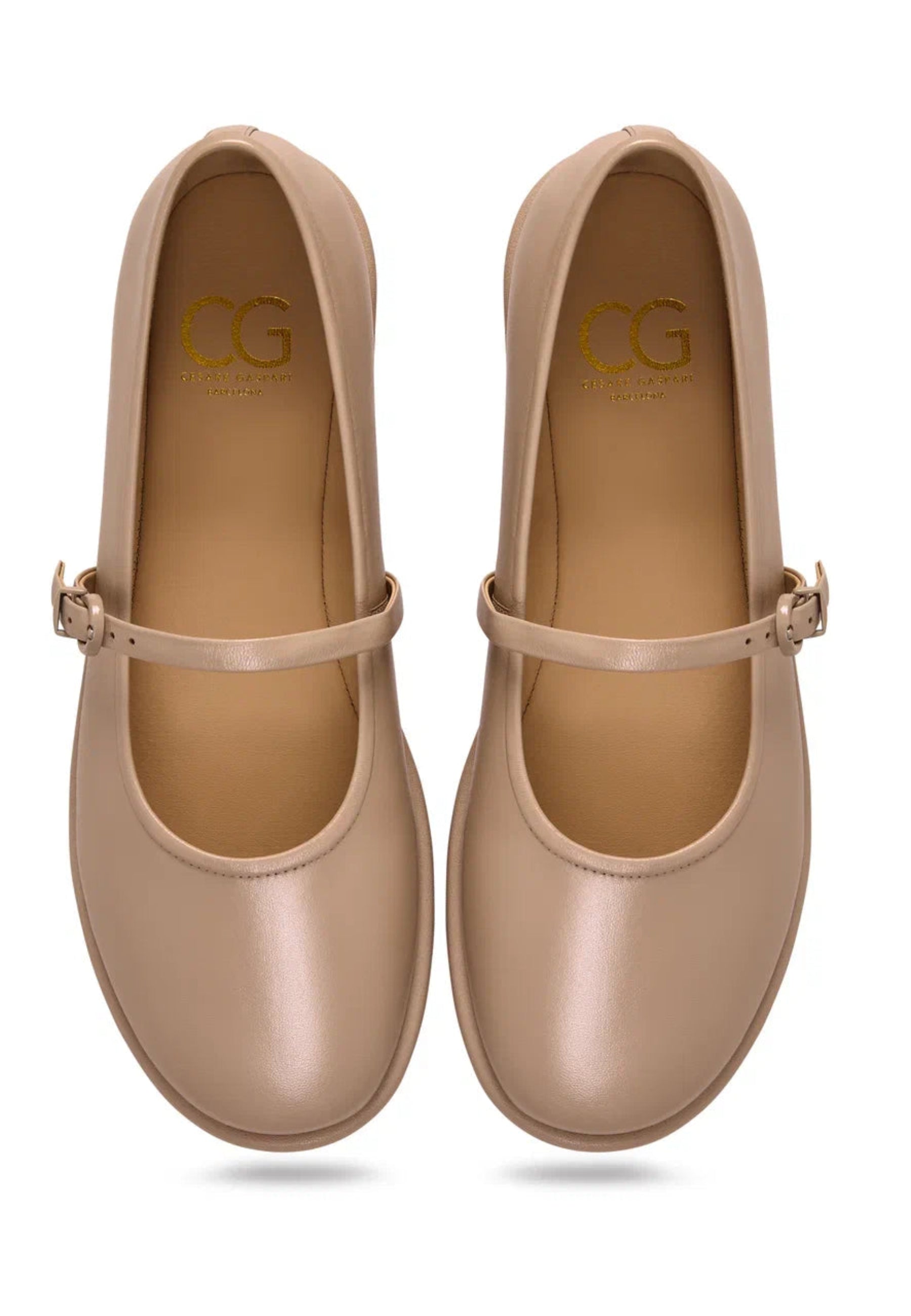 Timeless Elegance Mary Jane Flats - Beige