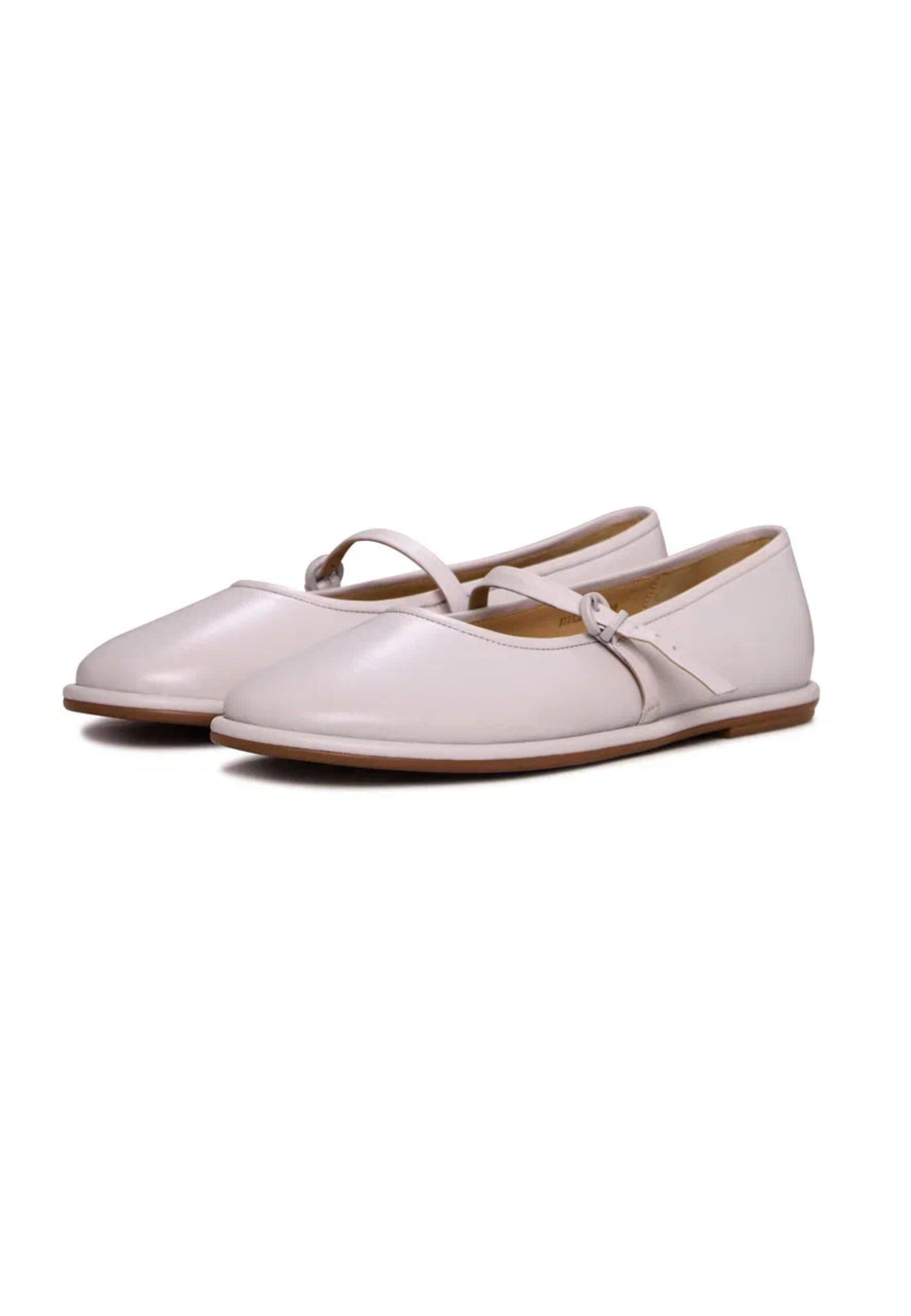 Timeless Elegance Mary Jane Flats - Pearl