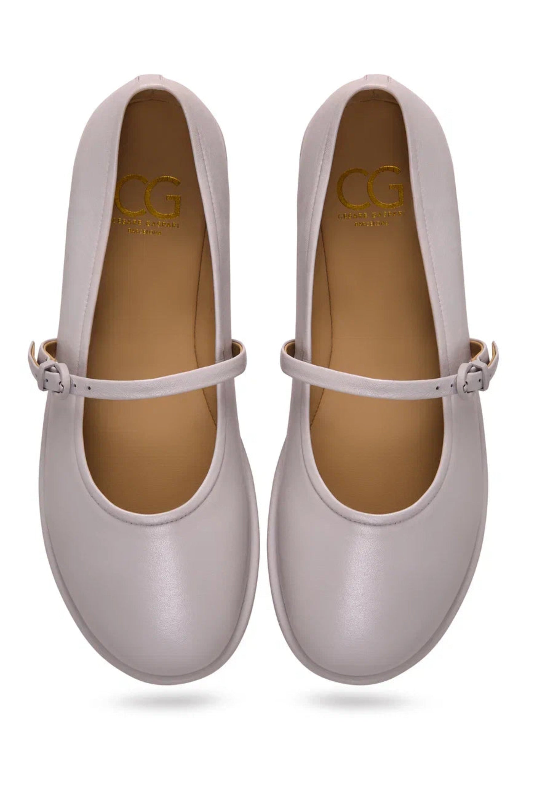 Timeless Elegance Mary Jane Flats - Pearl