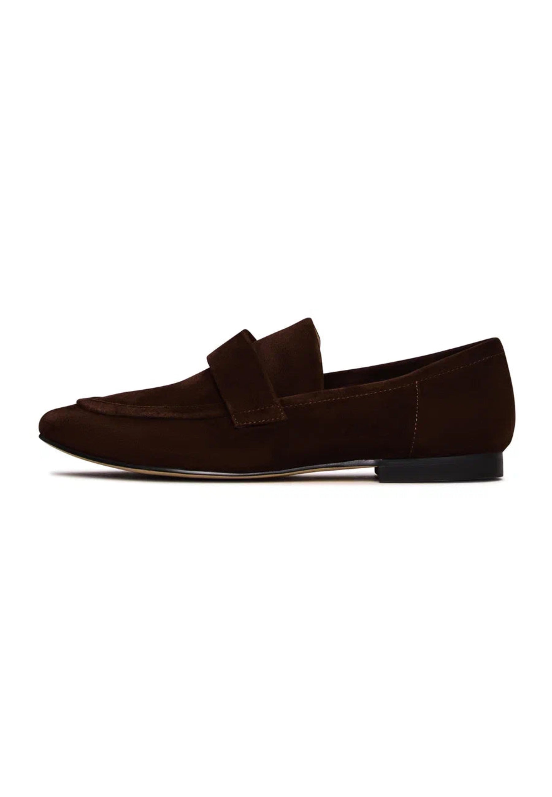 Suede Penny Loafers - Brown