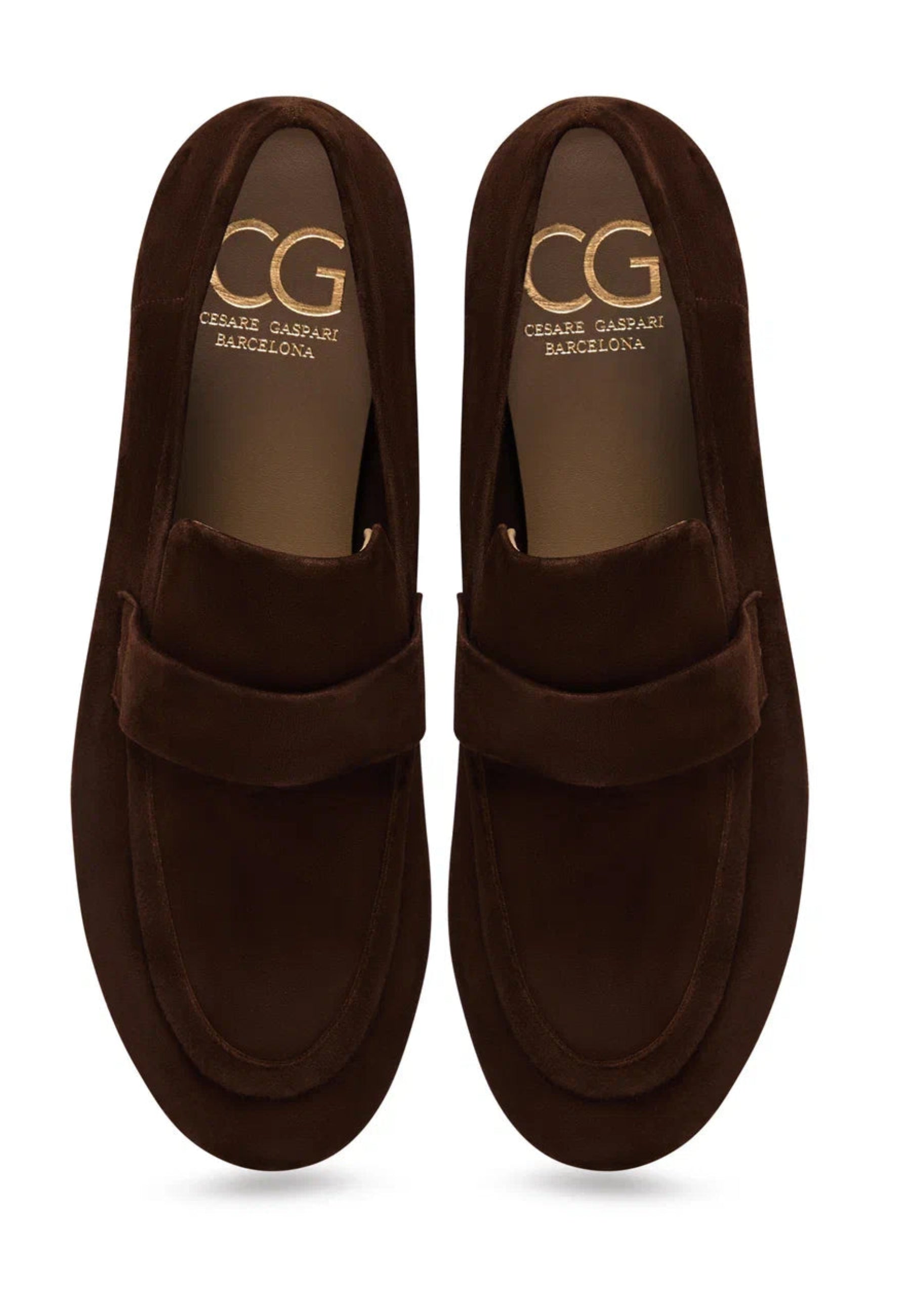 Suede Penny Loafers - Brown