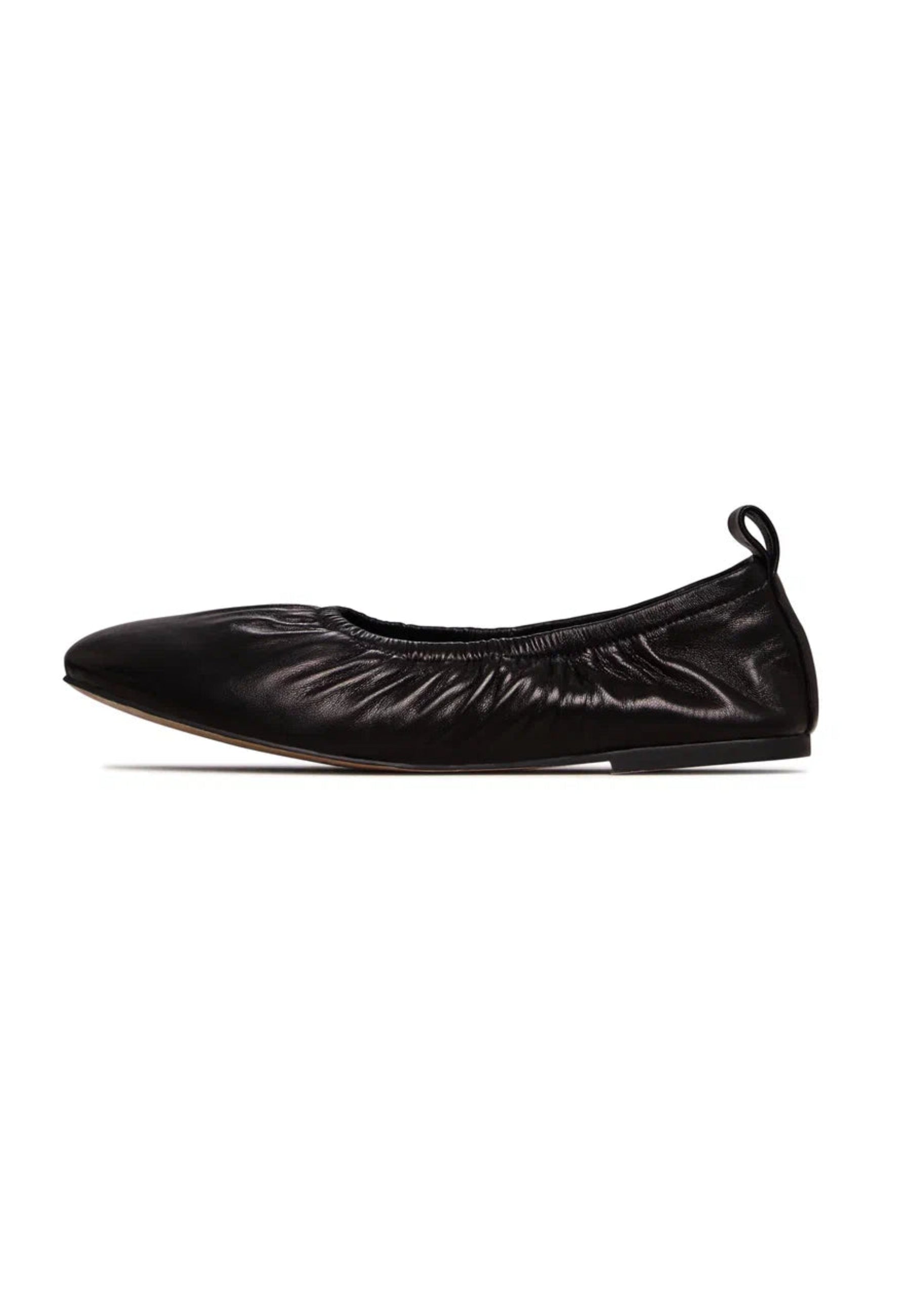 Classic Leather Ballet Flats - Black