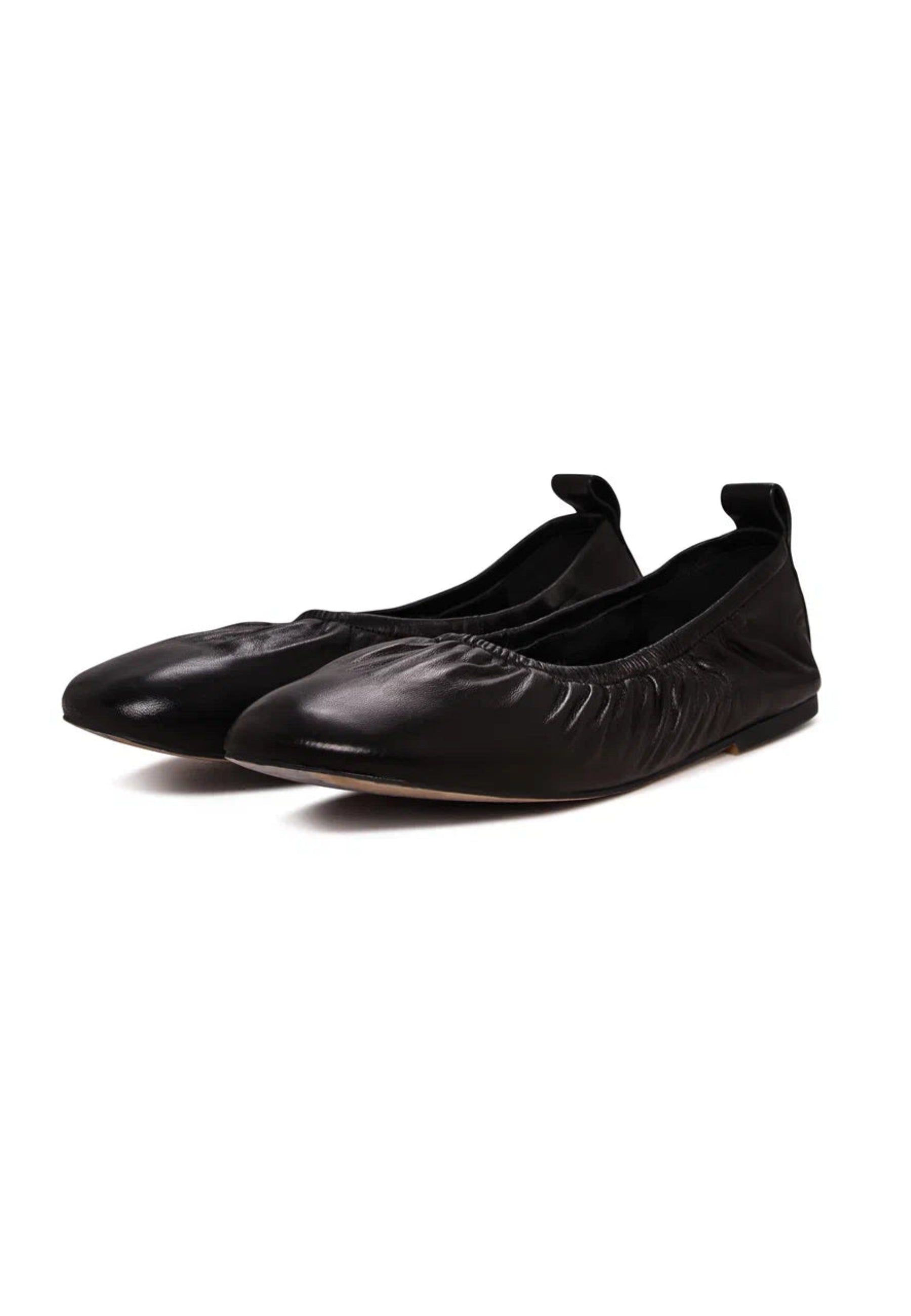 Classic Leather Ballet Flats - Black