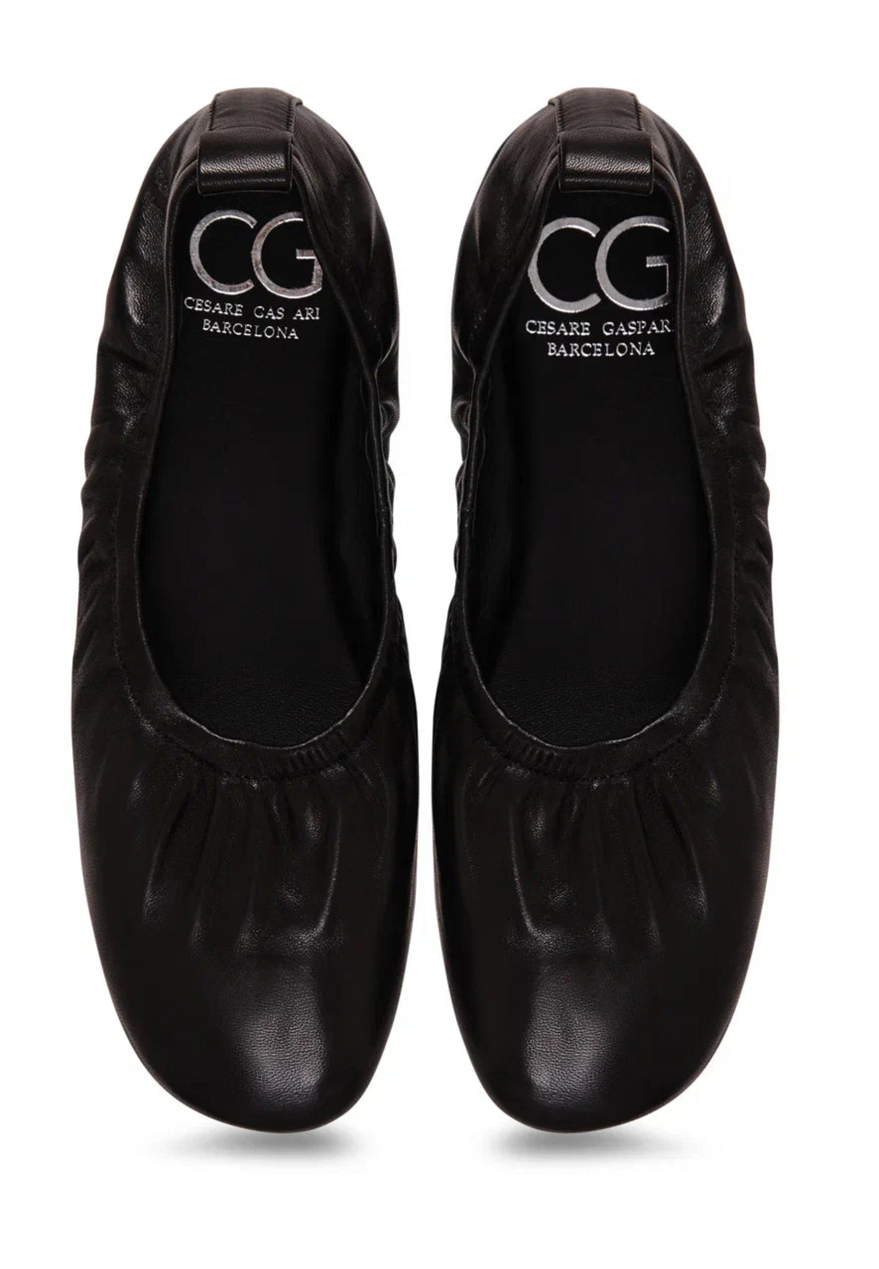 Classic Leather Ballet Flats - Black