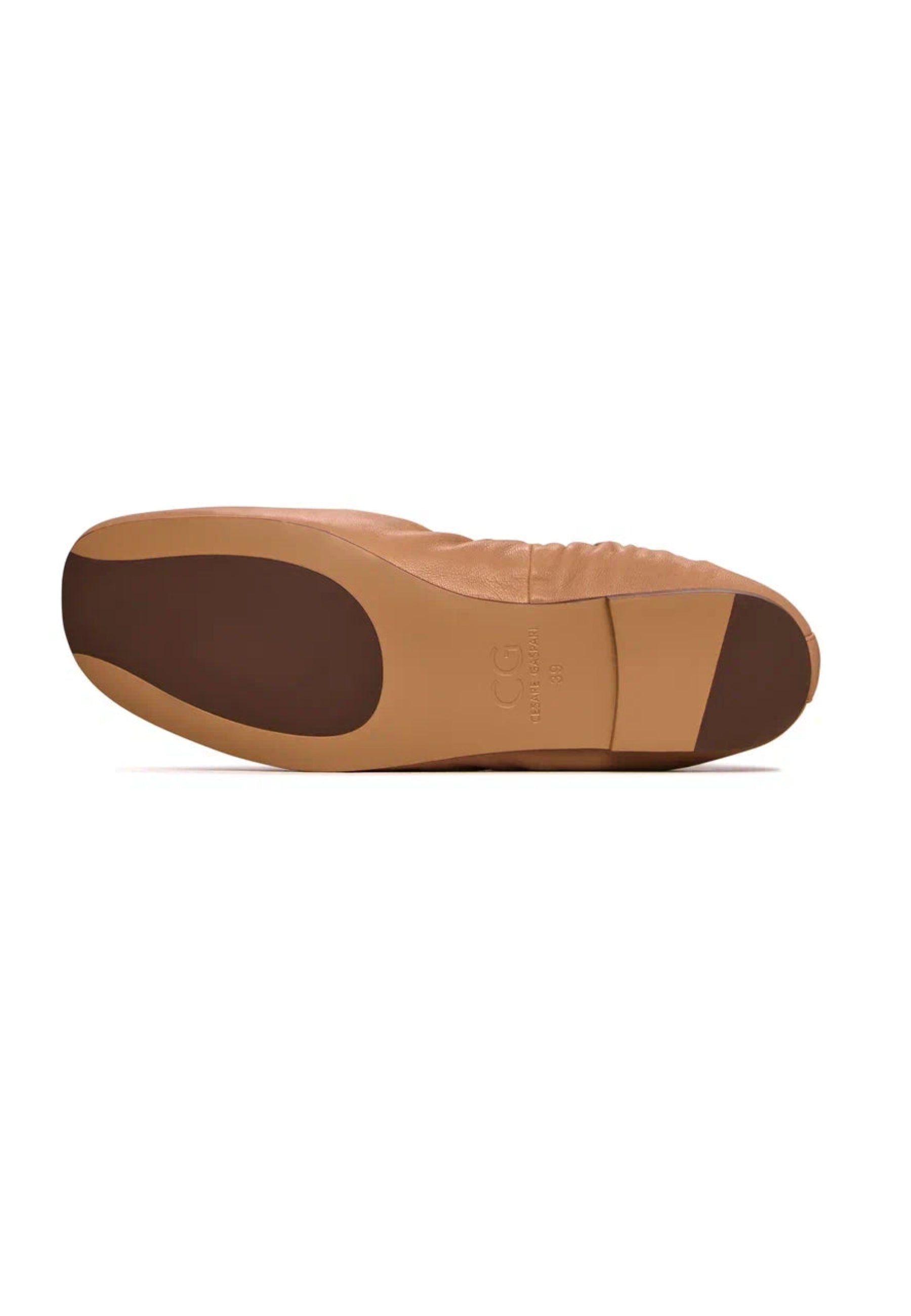 Classic Leather Ballet Flats - Beige