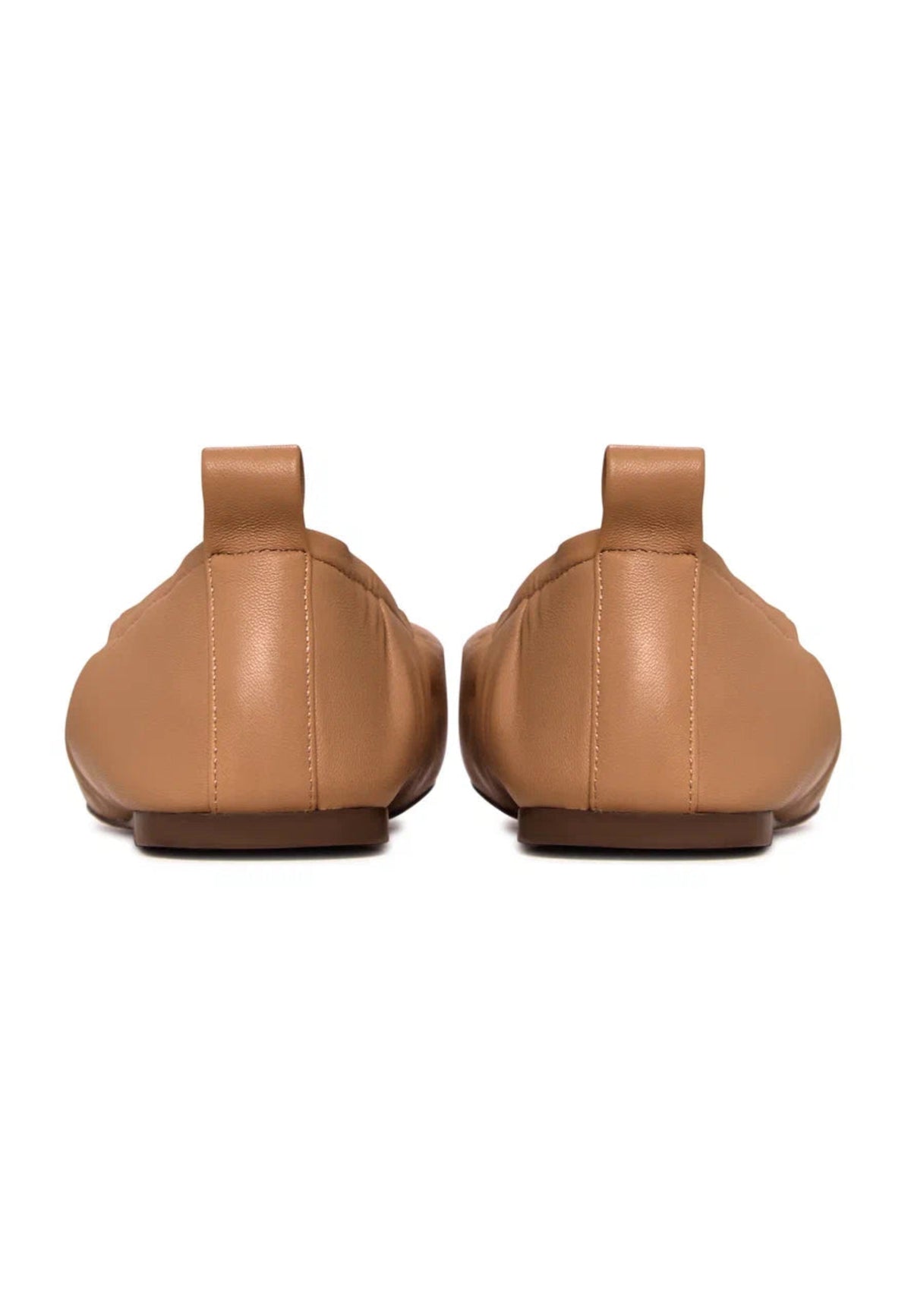 Klassische Ballettschuhe aus Leder - Beige