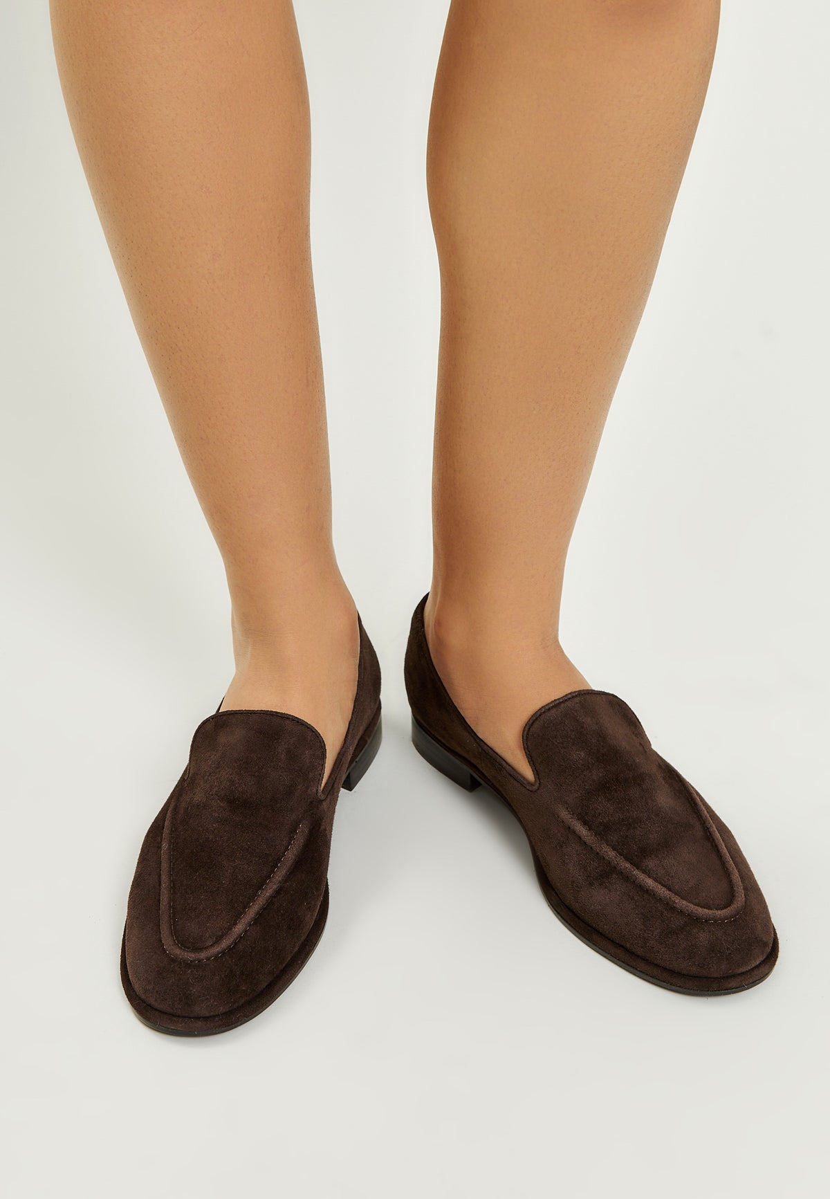 Velvet Classic Loafers - Brown