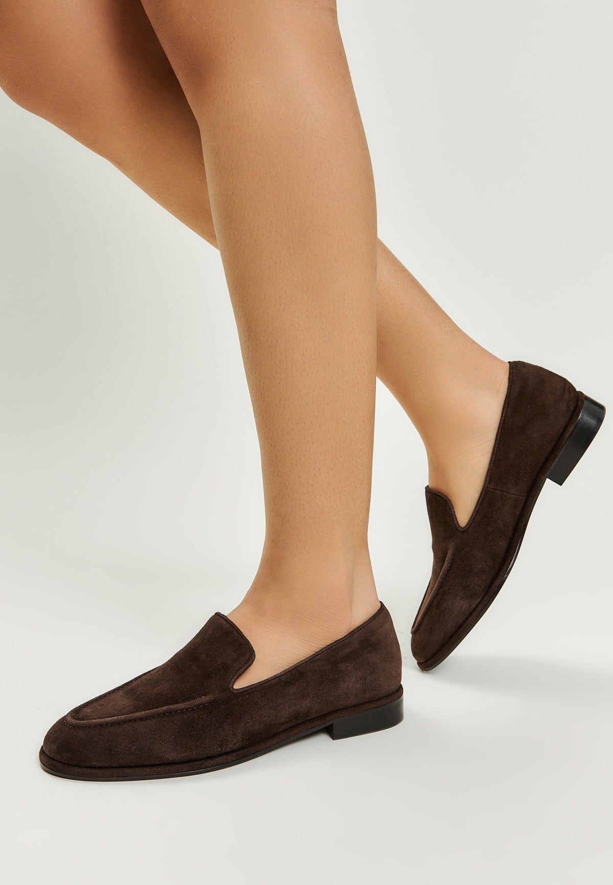 Velvet Classic Loafers - Brown
