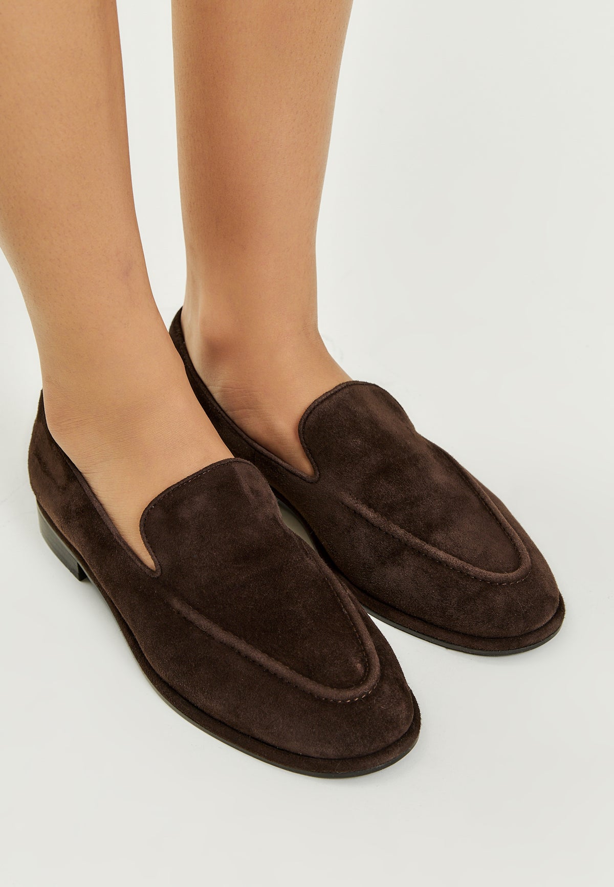 Velvet Classic Loafers - Brown
