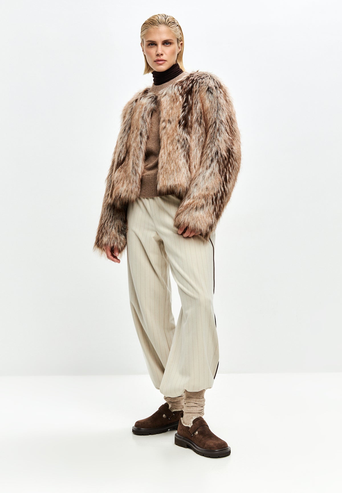 Alpine Grip Fleece Loafers - Brown