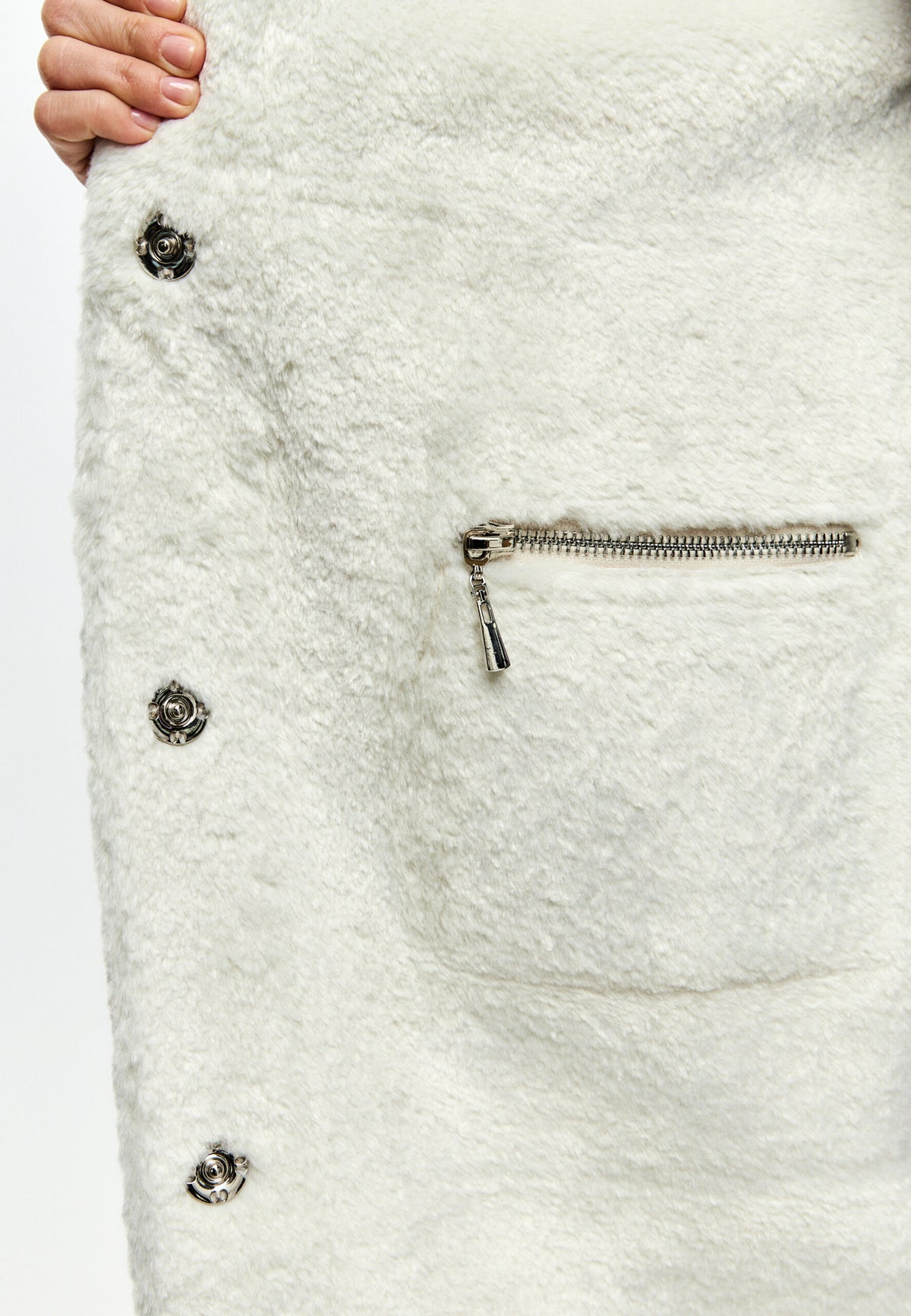 Reversible Printed Coat Catty - White