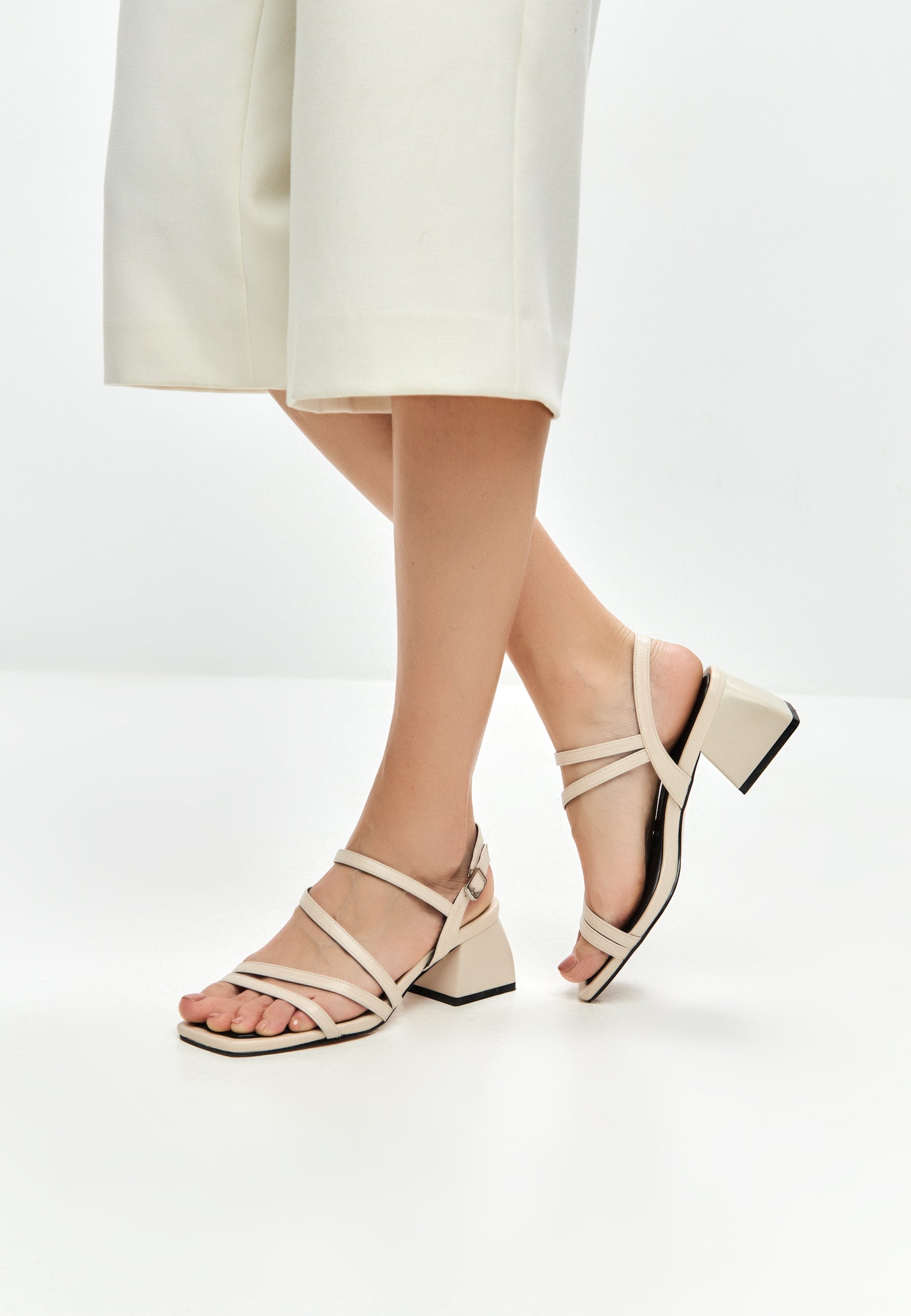 Block Heels Sandals Maria - Beige