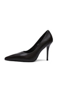 Zapatos de salón de piel con punta – violeta