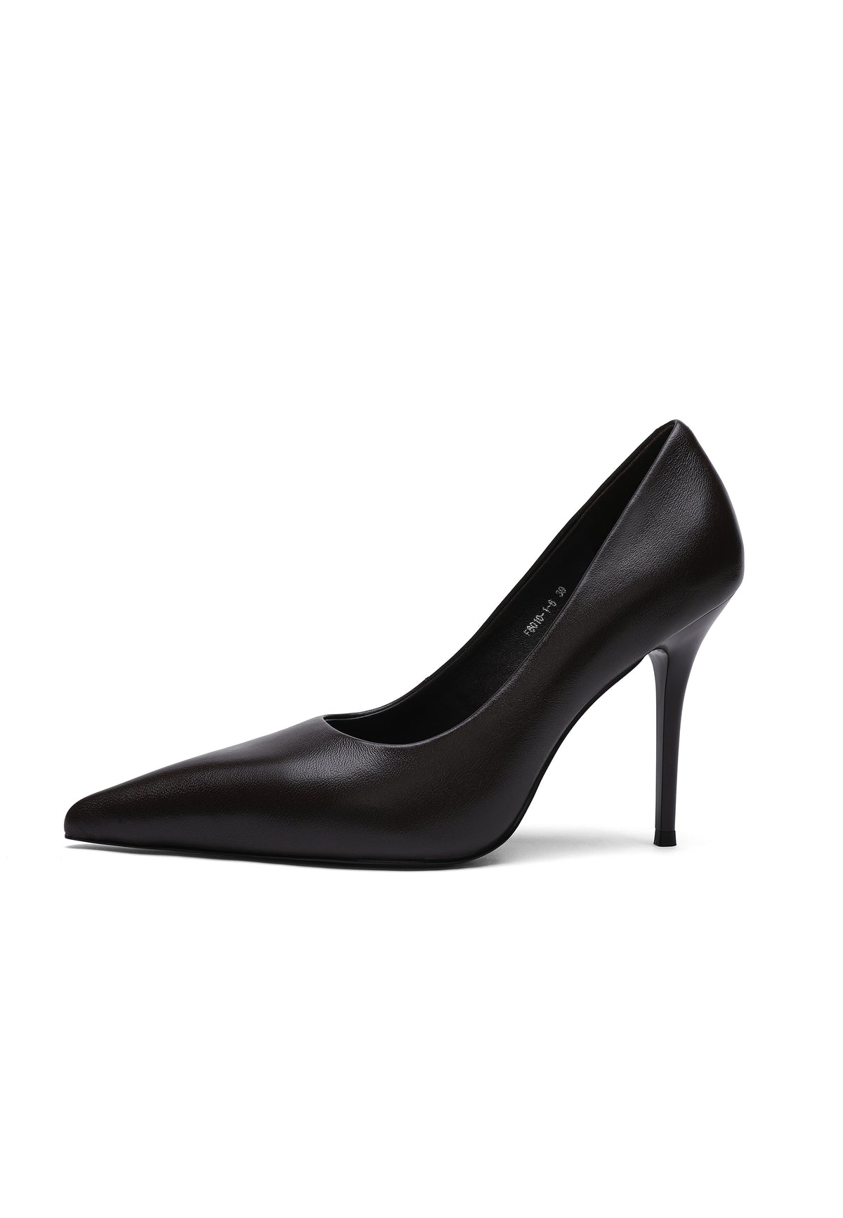 Zapatos de salón de piel con punta – violeta