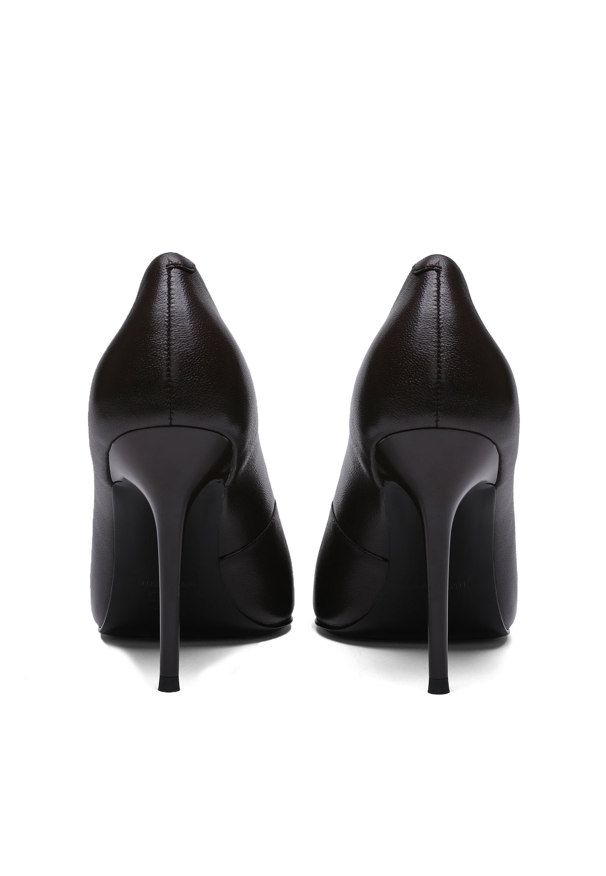 Zapatos de salón de piel con punta – violeta