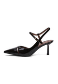 Zapatos slingback de piel con punta – Burdeos