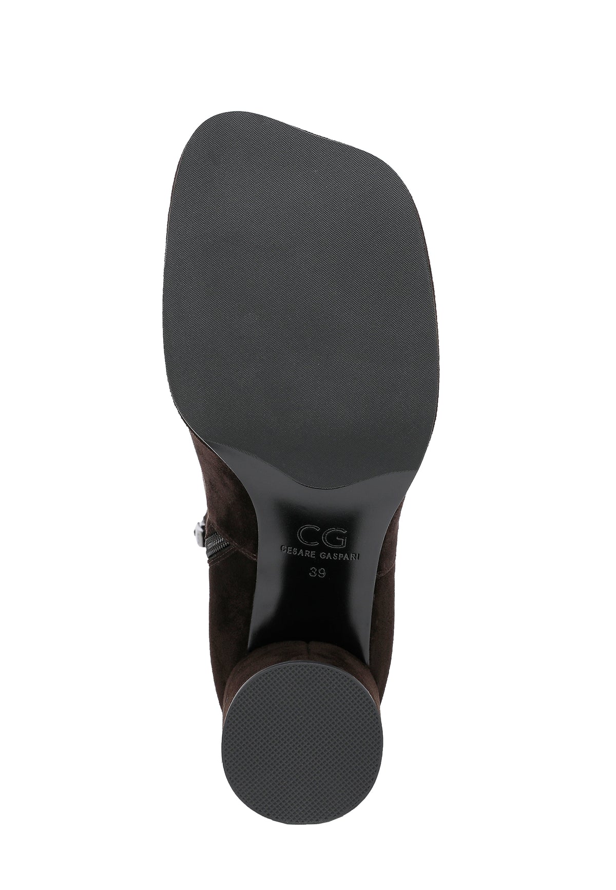 Bottes hautes en cuir suédé – Marron