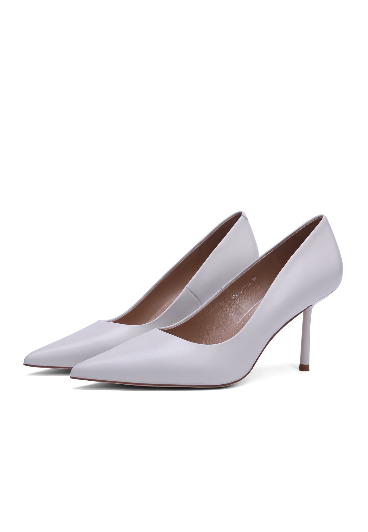 Tacones stiletto de piel – Milky