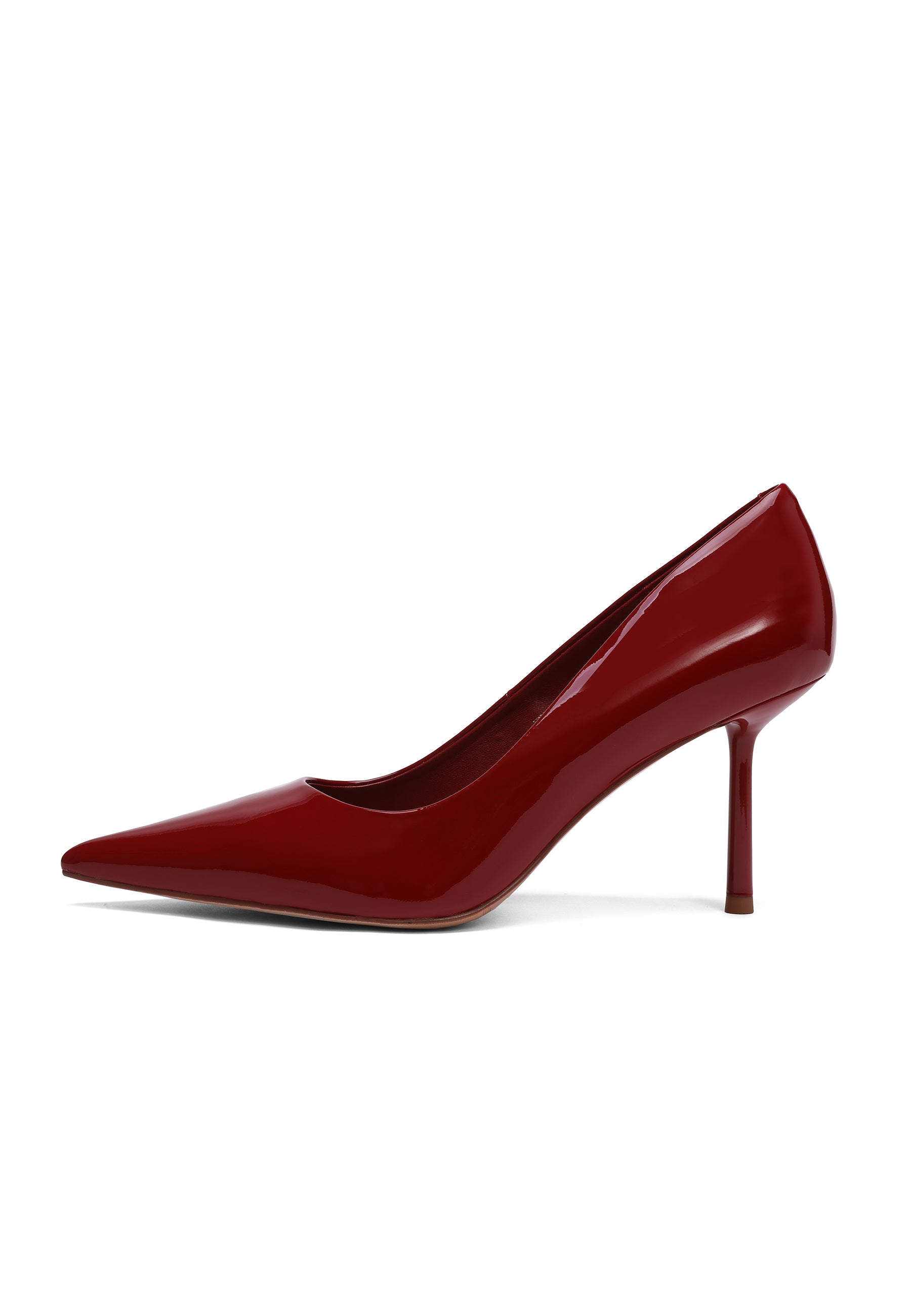 Stiletto heels i læder – Hvid