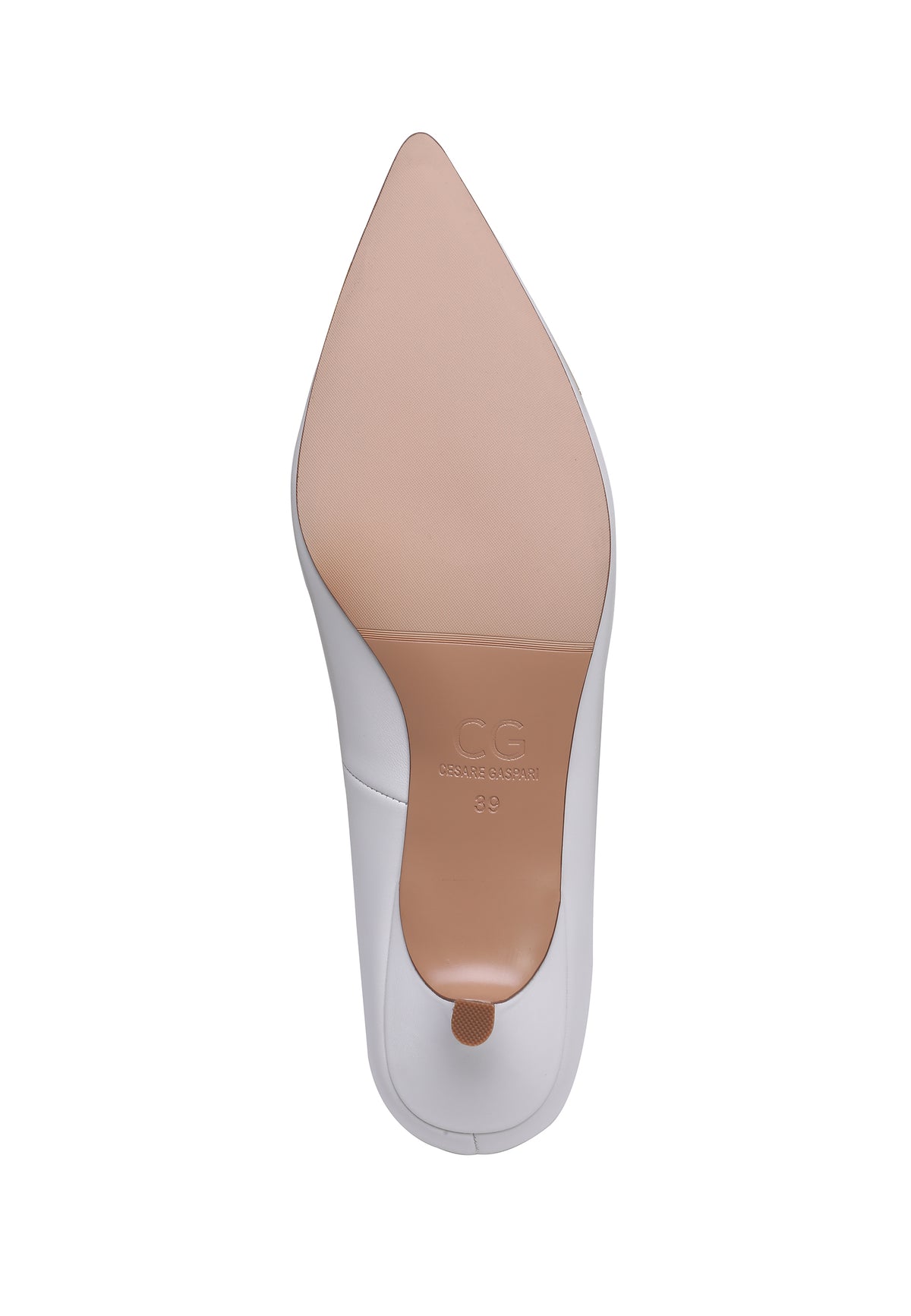 Czółenka z wąskim noskiem na niskim obcasie (kitten heel) – biały