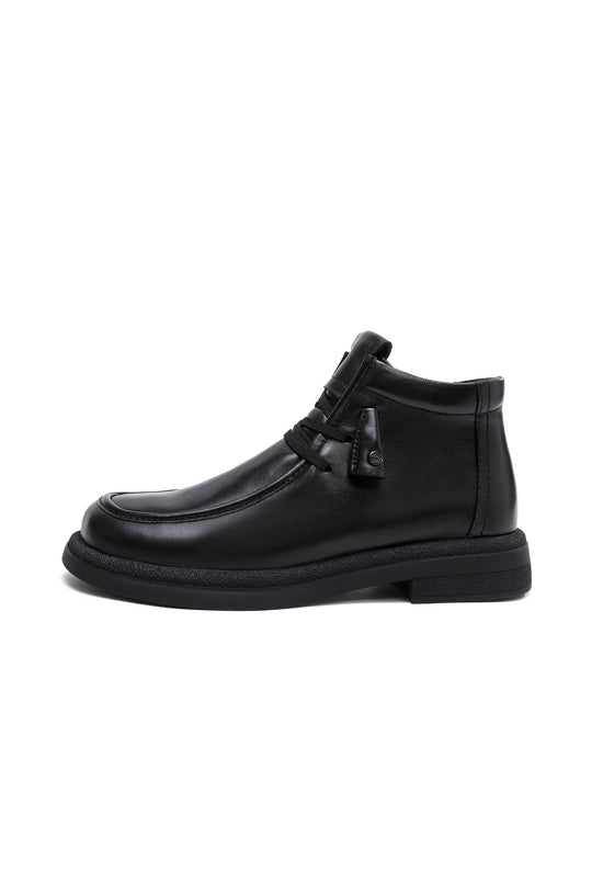 Chaussure à lacets avec détail à pampilles – noir