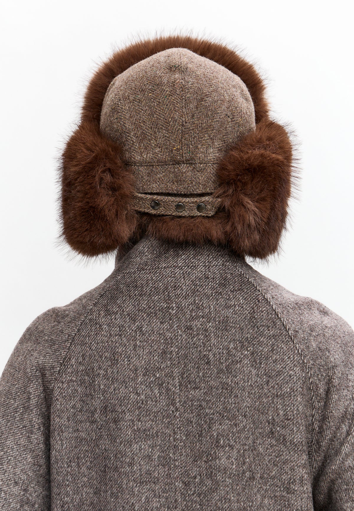 Wool Trapper Hat - Light Brown