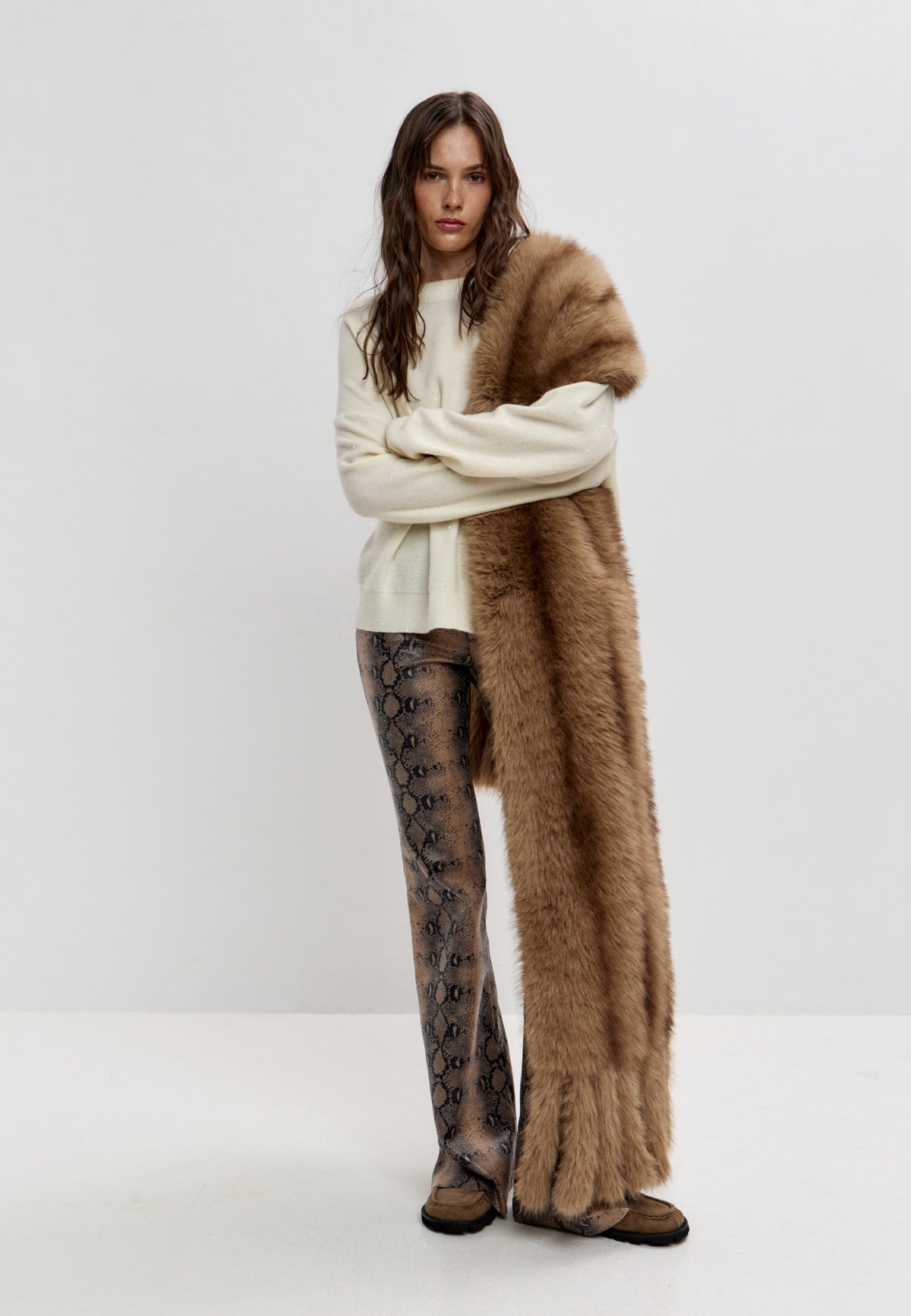 Cardigan i merinould – Hvid