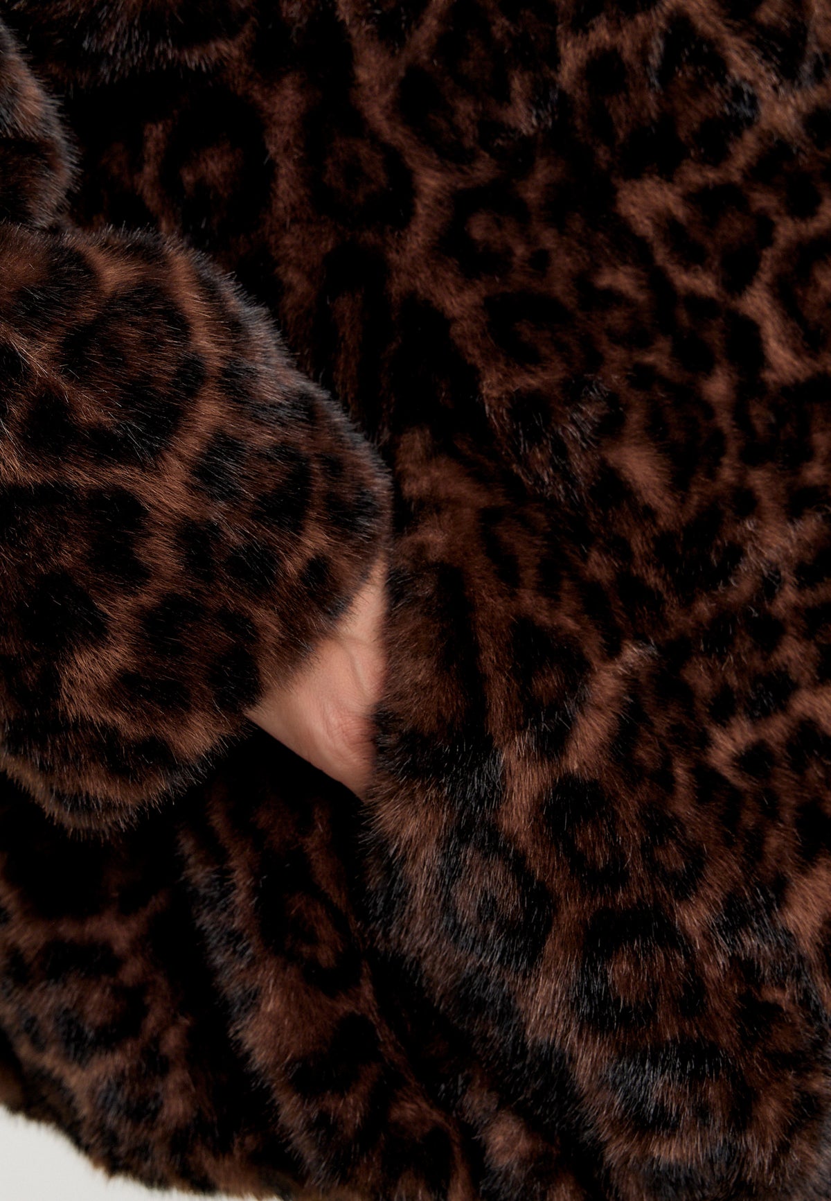 Giacca Halo in pelliccia sintetica – Leopardo