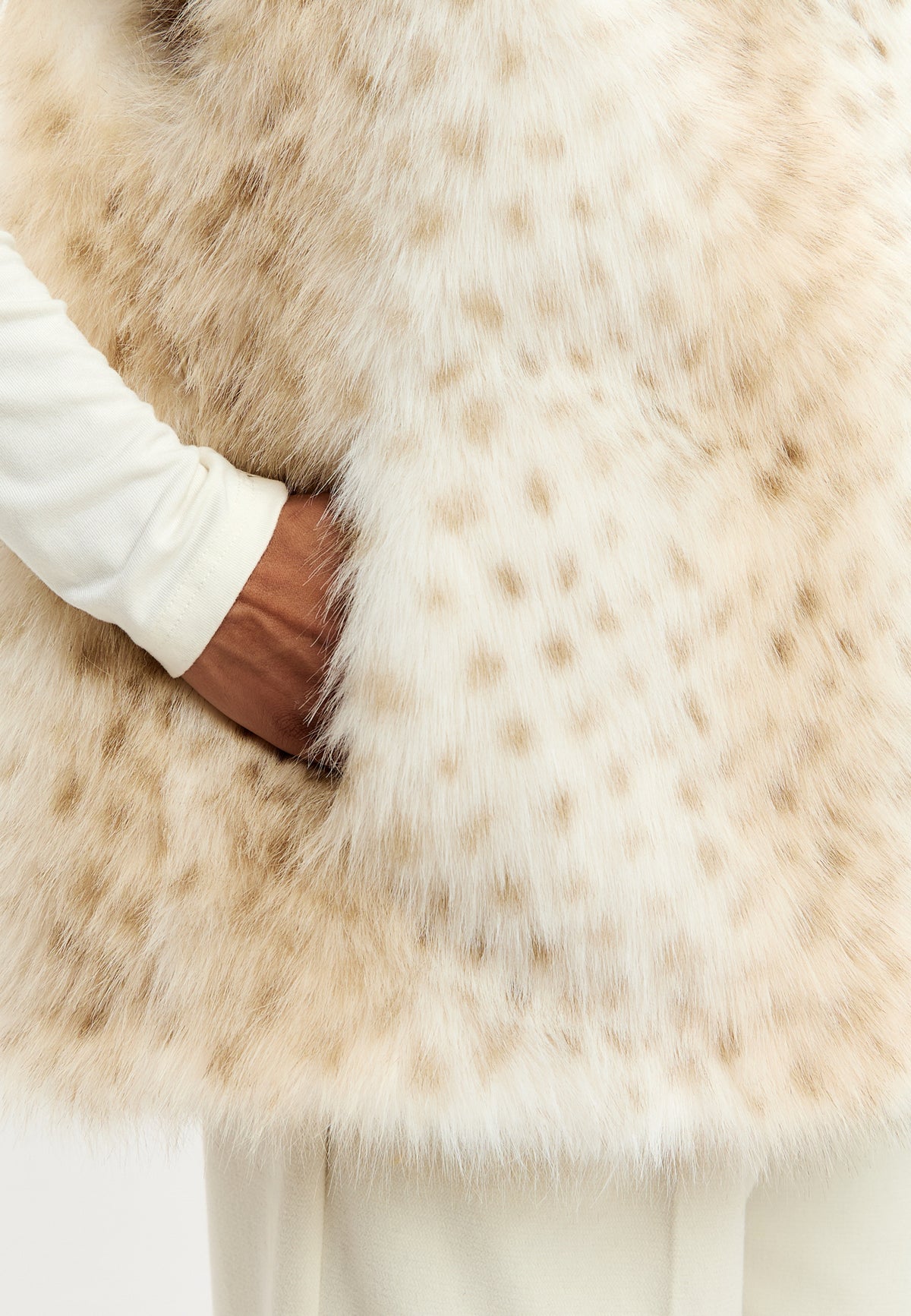 Gilet in pelliccia sintetica Snow – Bianco