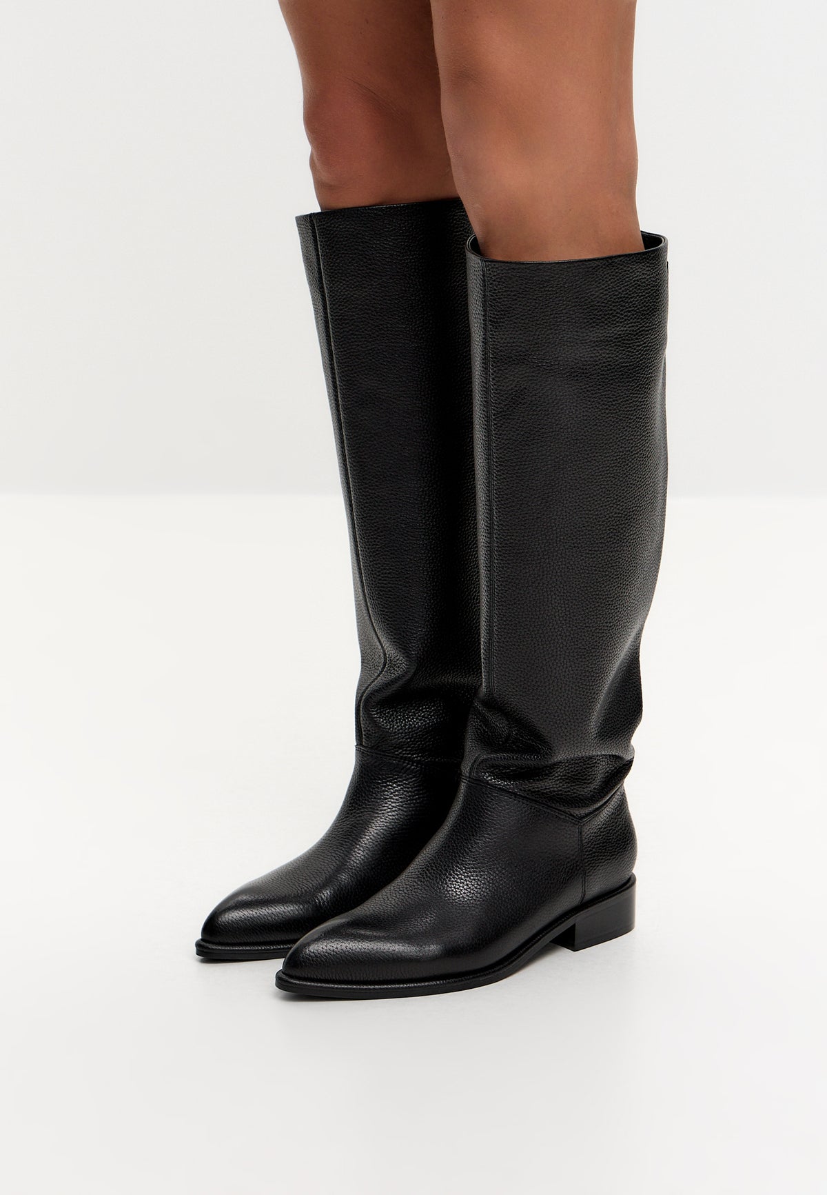 Bottes hautes en cuir