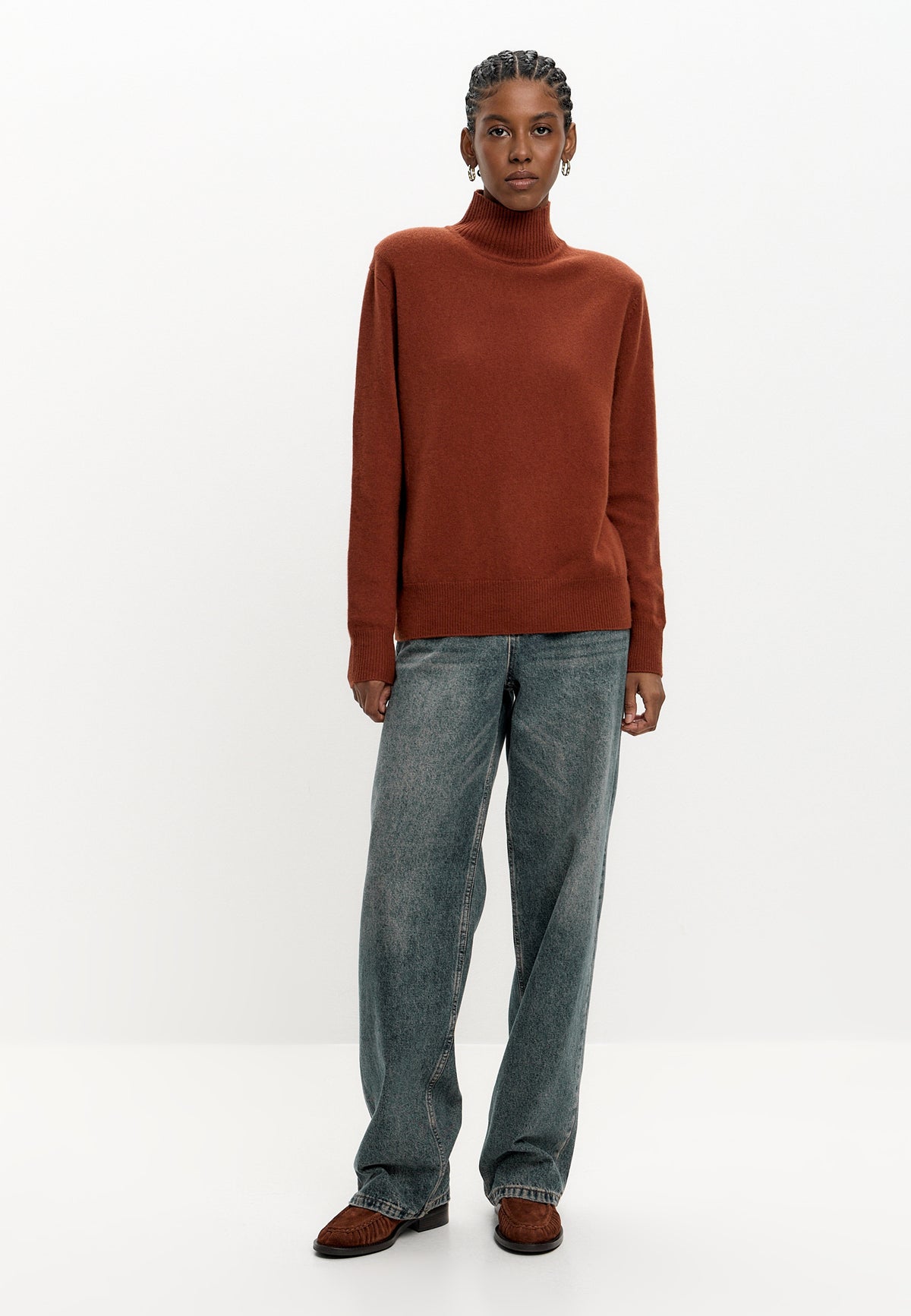 Jersey de lana merino Mauve – Rojo
