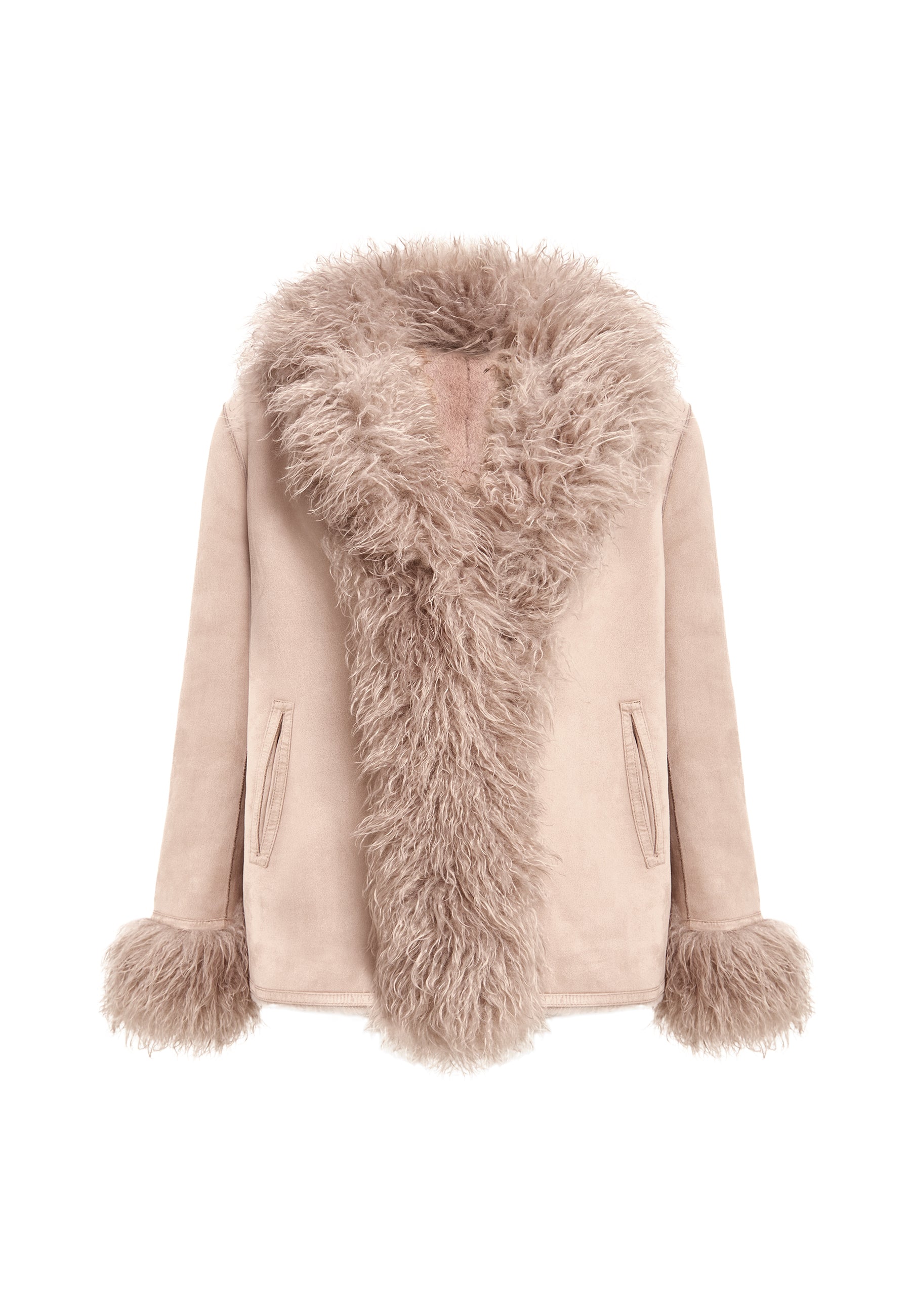 Vendbar klassisk frakke – beige