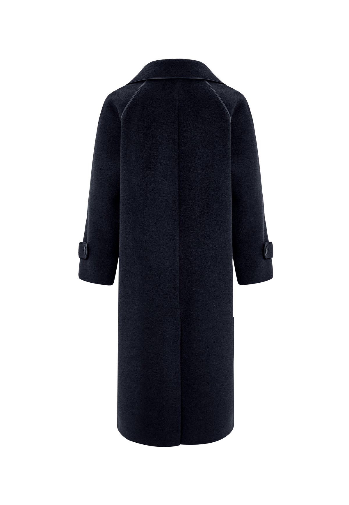 Jas van wolmix met reverskraag – Blauw
