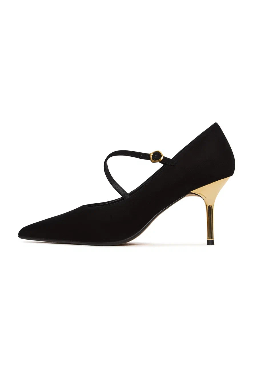 Midnight Muse Mary Janes - Gold