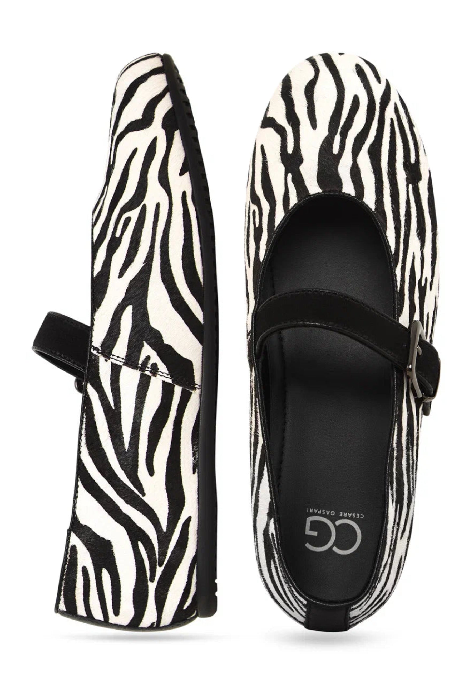 Chic Mary Jane Flats - Zebra