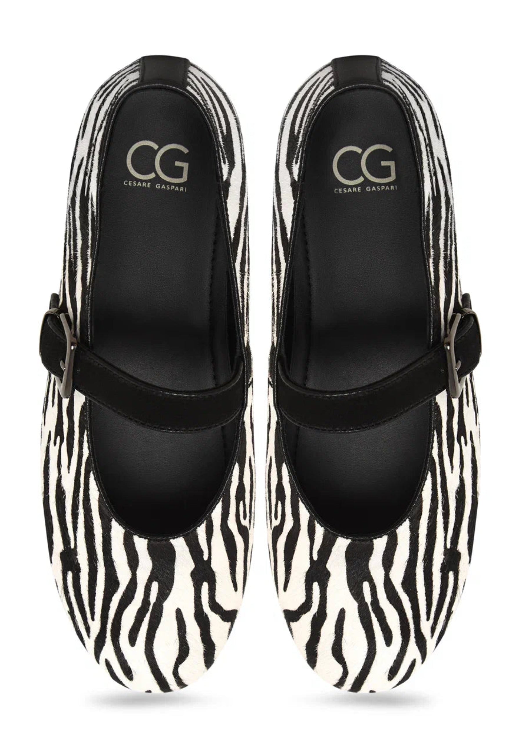 Chic Mary Jane Flats - Zebra